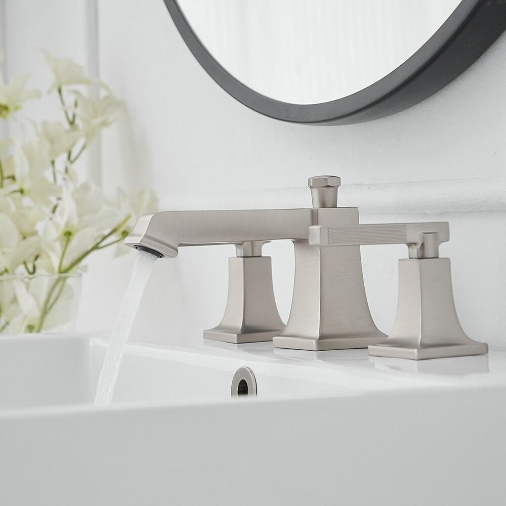 Widespread 2-handle Bathroom Faucet with Drain Assembly