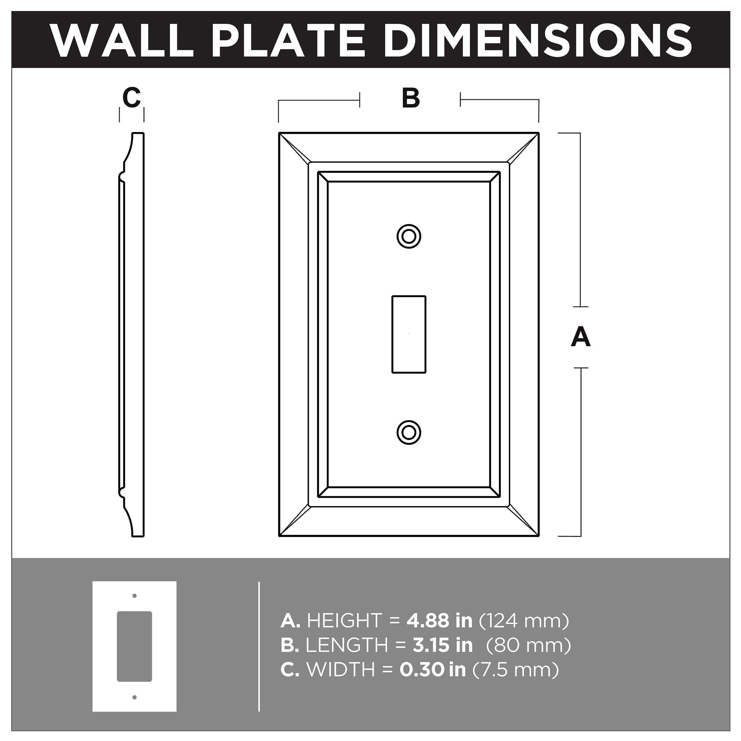 Brainerd W10762-PW Pure White Architect Single Switch Wall Plate Cover