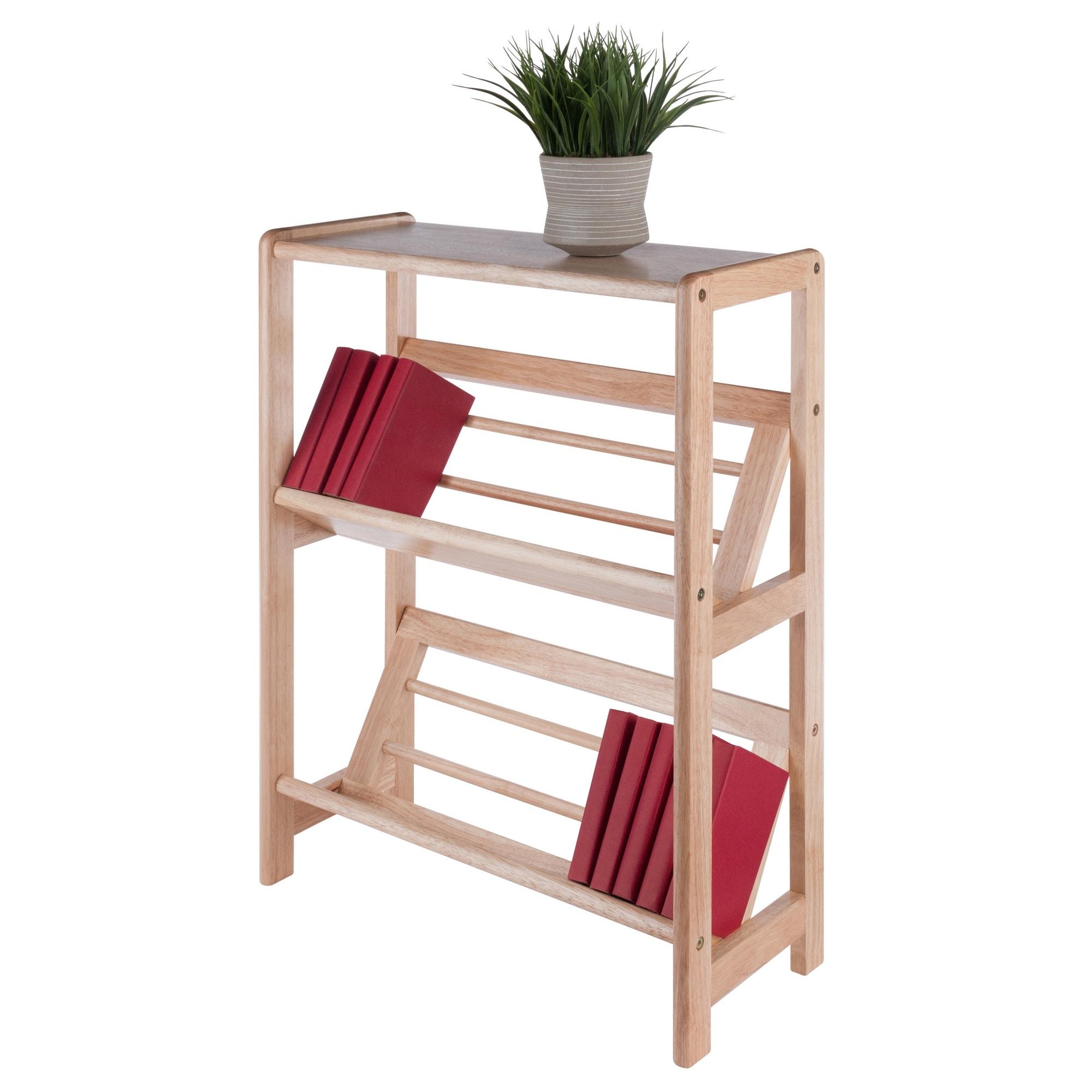 30.10" Juliet Book Shelf Natural - Winsome: 3-Tier Open-Back Design, Wood Composite, Metal Hardware