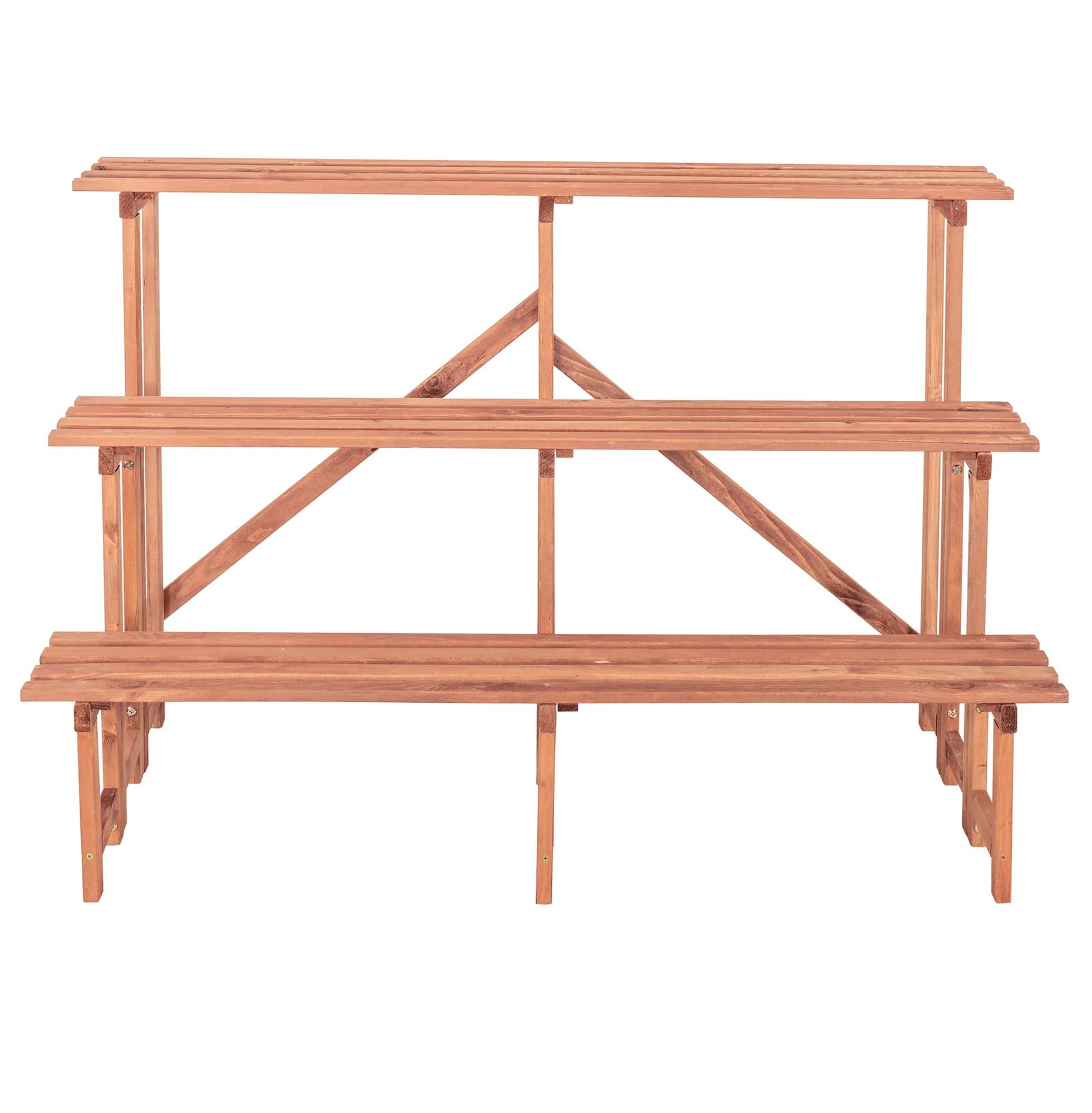 Wood Weather Resistant Plant Stand