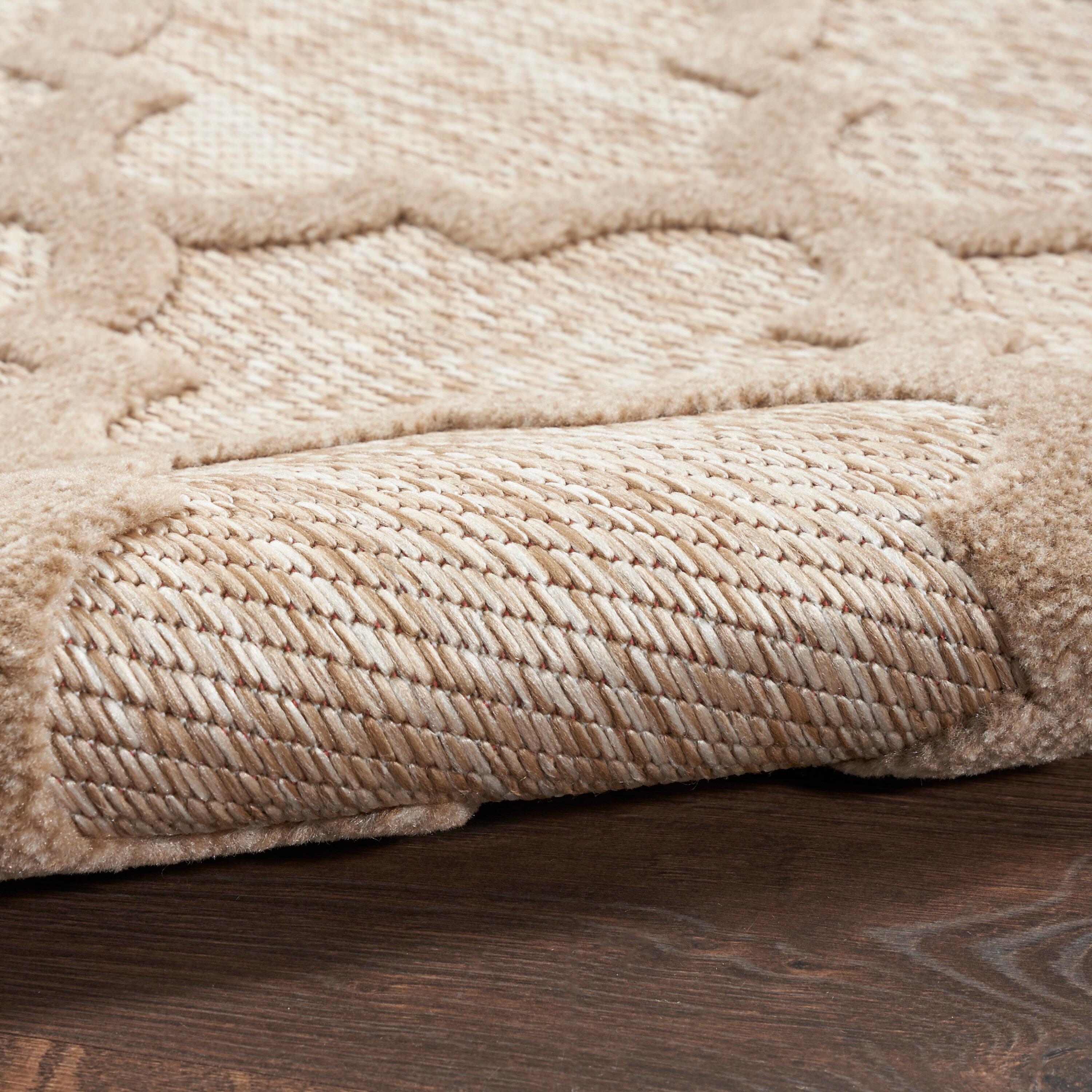 Nourison Easy Care Trellis Flatweave Indoor Outdoor Area Rug 4' x 6' Natural Beige