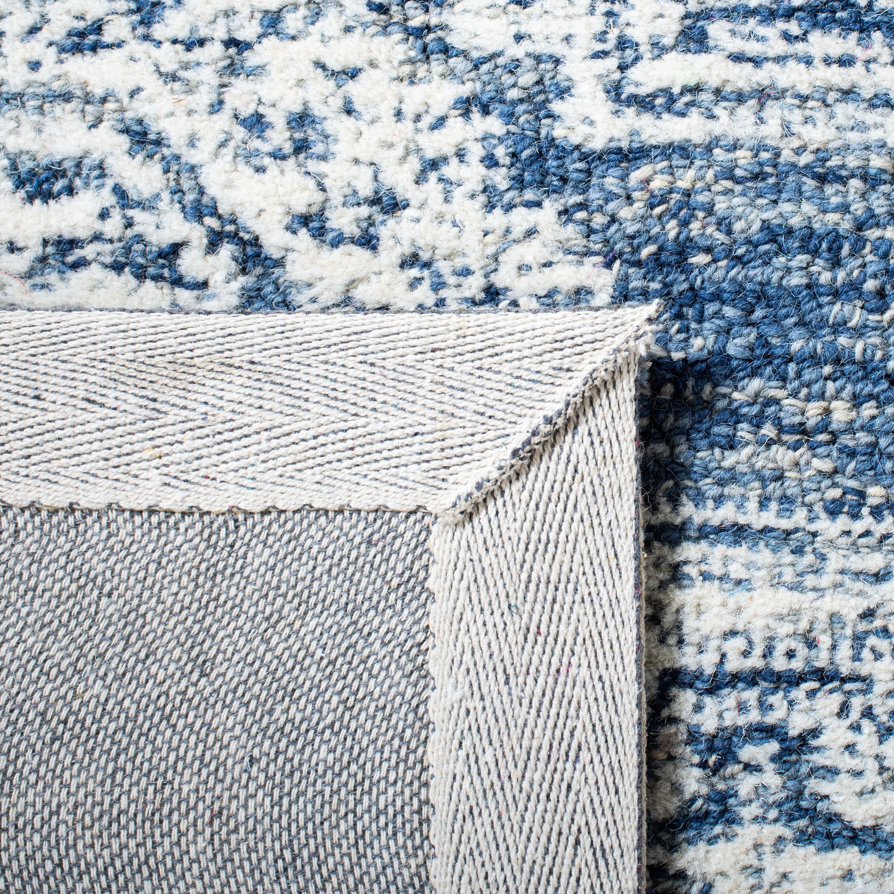 Metro MET803 Hand Tufted Indoor Area Rug - Natural/Blue - 4'x6' - Safavieh