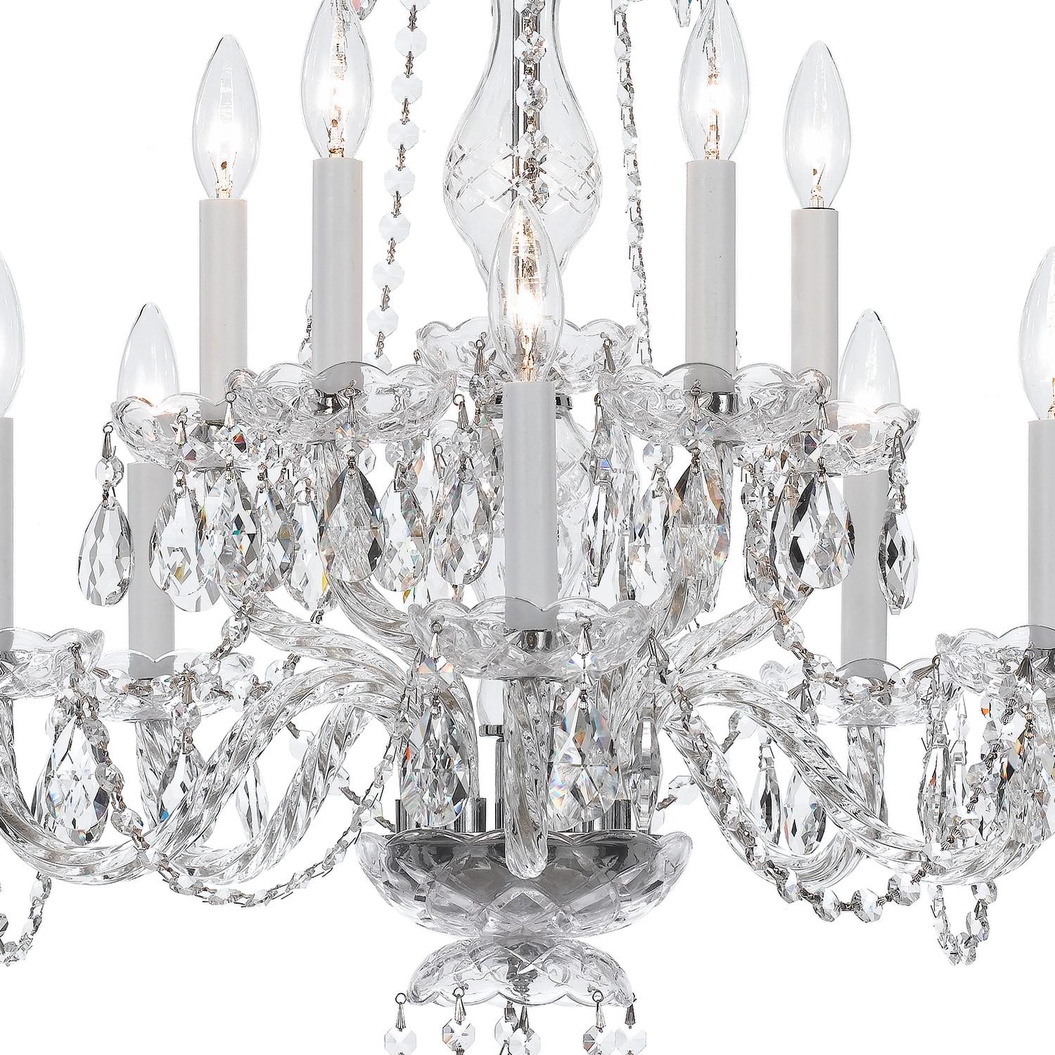 Crystorama Lighting Traditional Crystal 10 - Light Chandelier in  Polished Chrome
