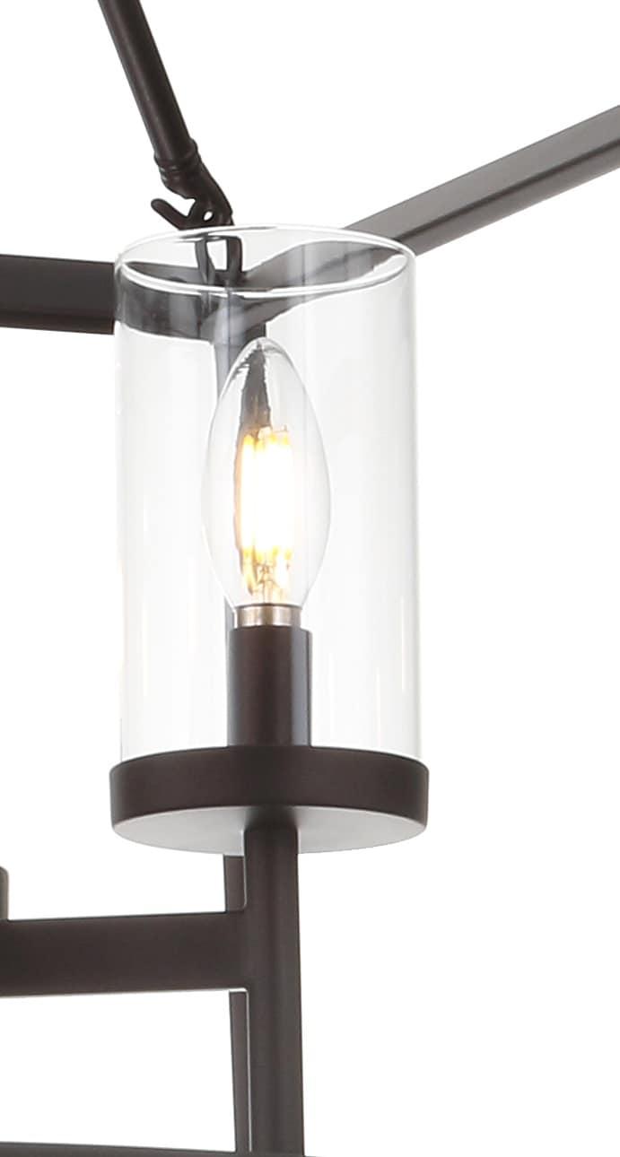 Anna 21" 4-light Metal/Glass LED Pendant, Oil Rubbed Bronze
