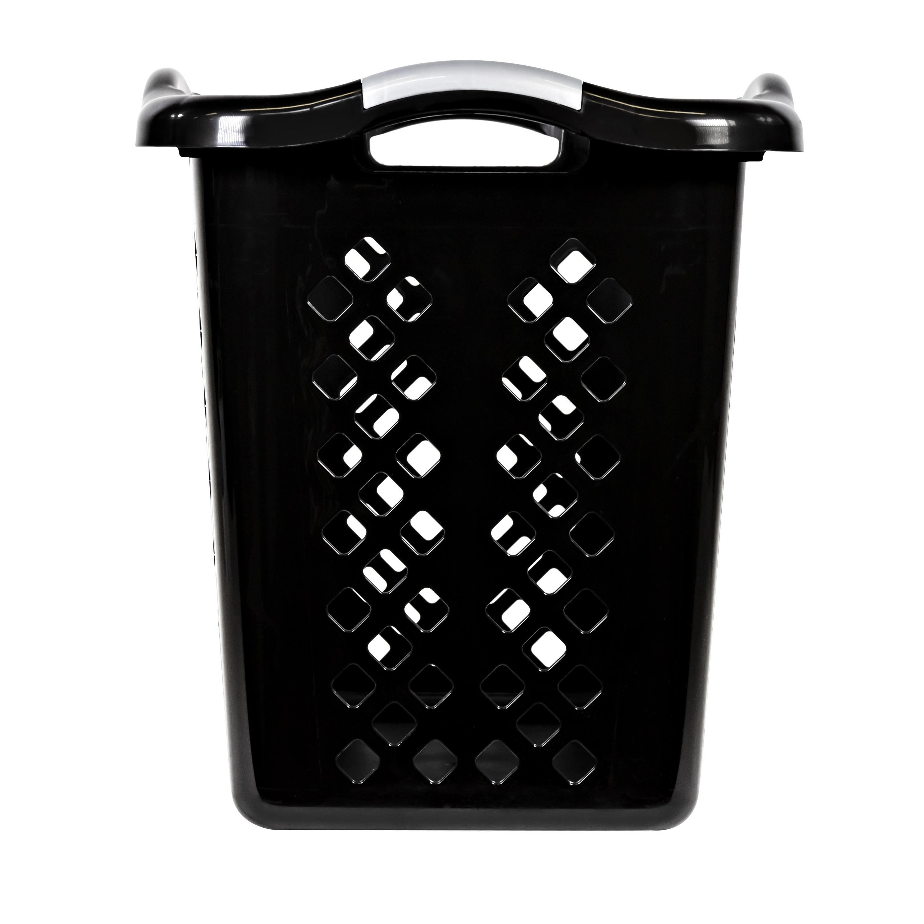 Home Logic Plastic Laundry Hamper with Handles (Set of 2)