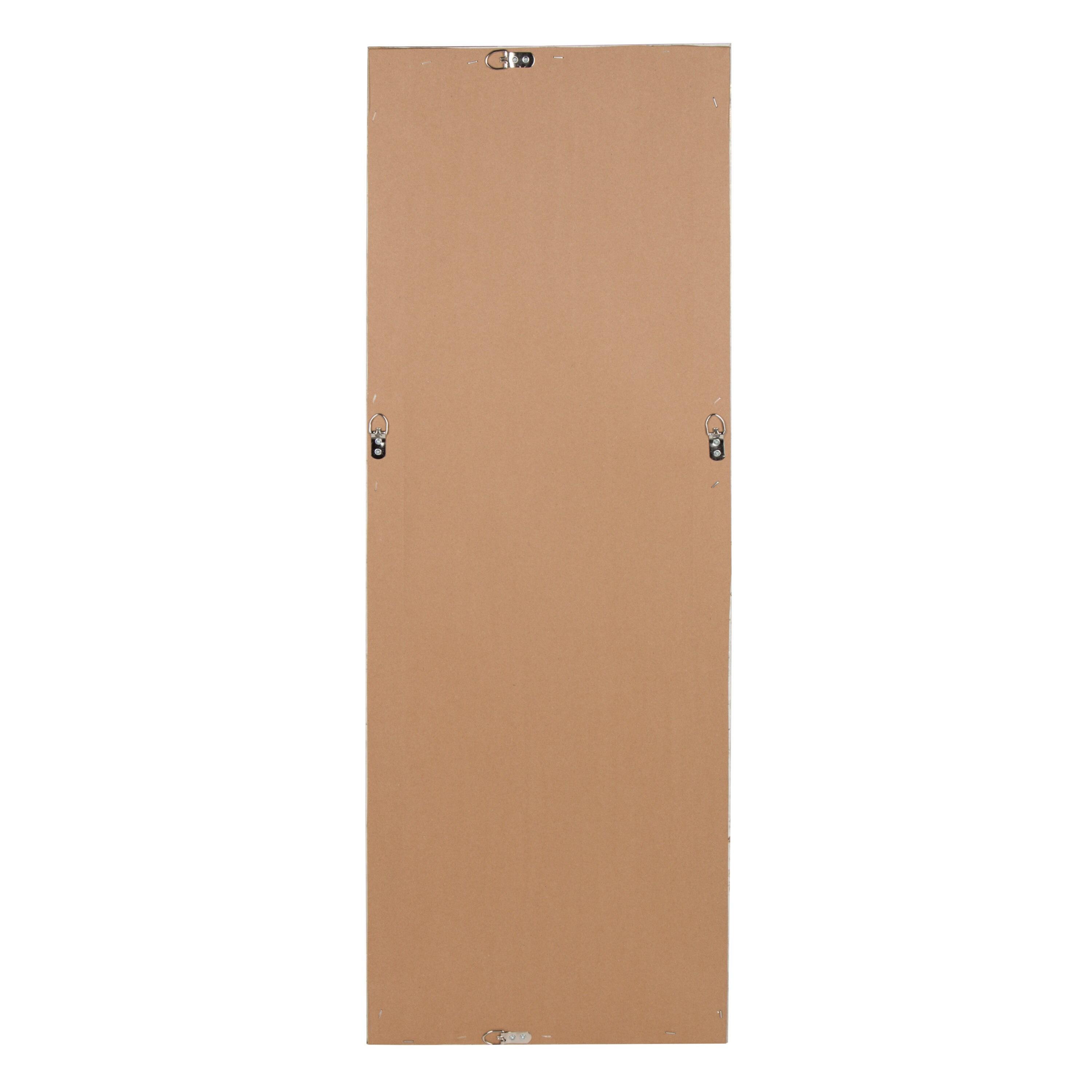 16" x 48" Evans Framed Wall Panel Mirror Black - Kate and Laurel: Contemporary Full Body, Floating Design, Easy Mount