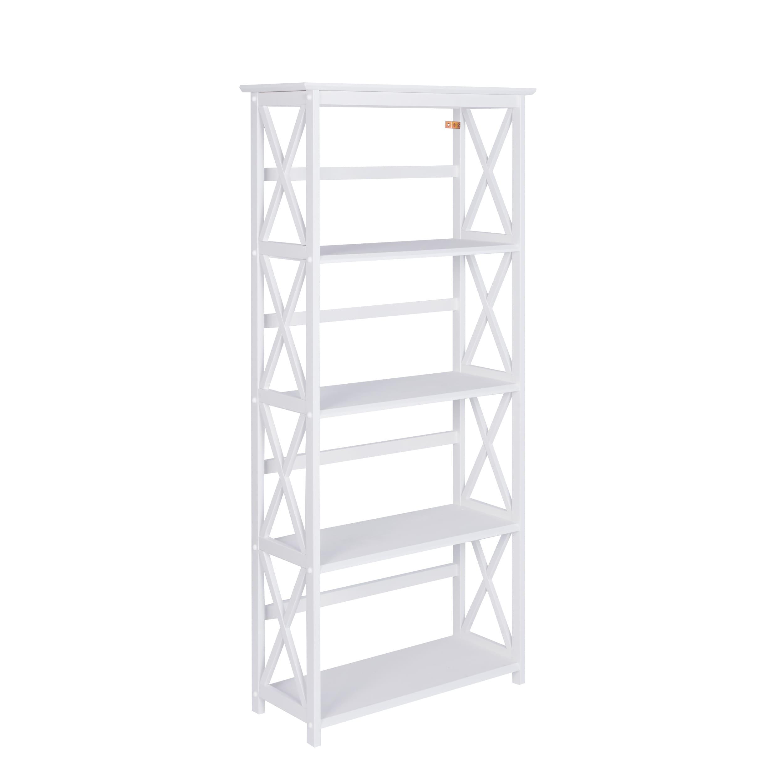 Casual Home Montego Shelf Bookcase-Color:White,Size:5-Shelf