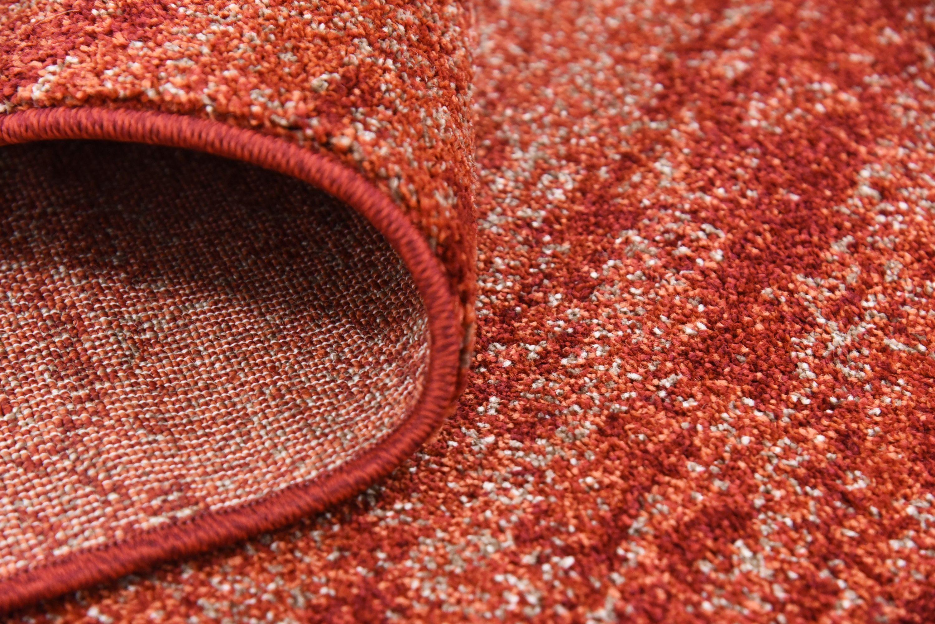 Unique Loom Lucille Del Mar 8 x 8 (ft) Loomed Polypropylene Terracotta/Red Square Indoor Distressed/Overdyed Area rug