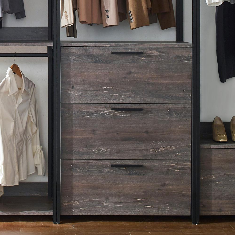 Monica Wood Walk-in Closet System 00063