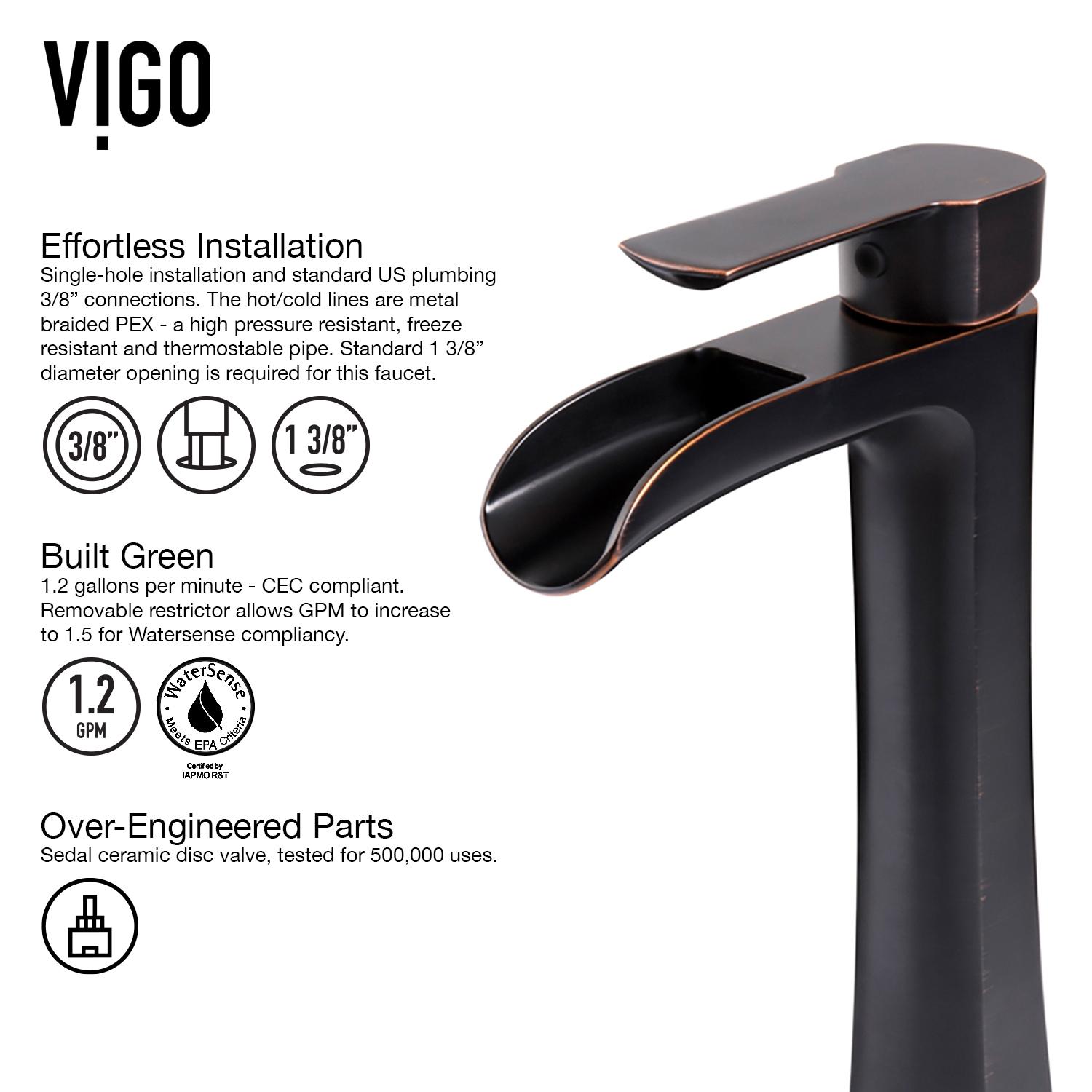 Niko 11" H Single Handle Vessel Sink Bathroom Faucet