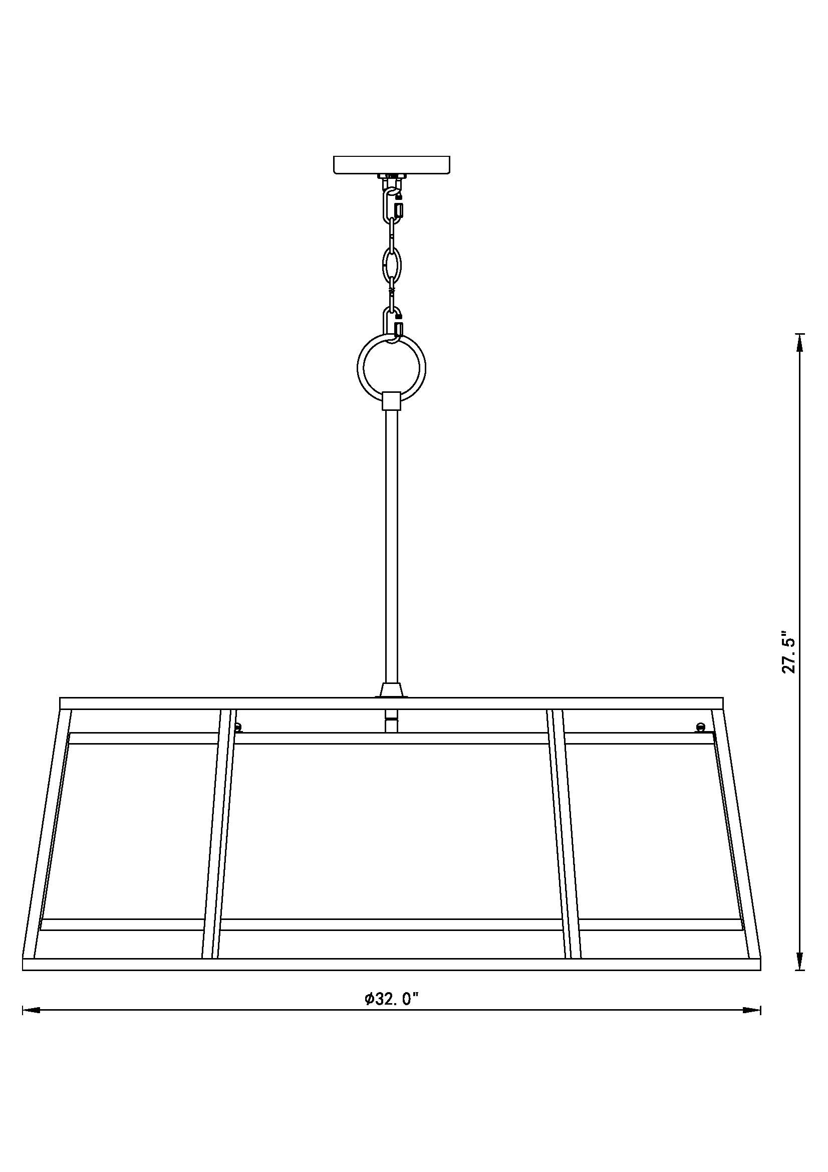 Z-Lite Lenyx 8 - Light Chandelier in  Rubbed Brass
