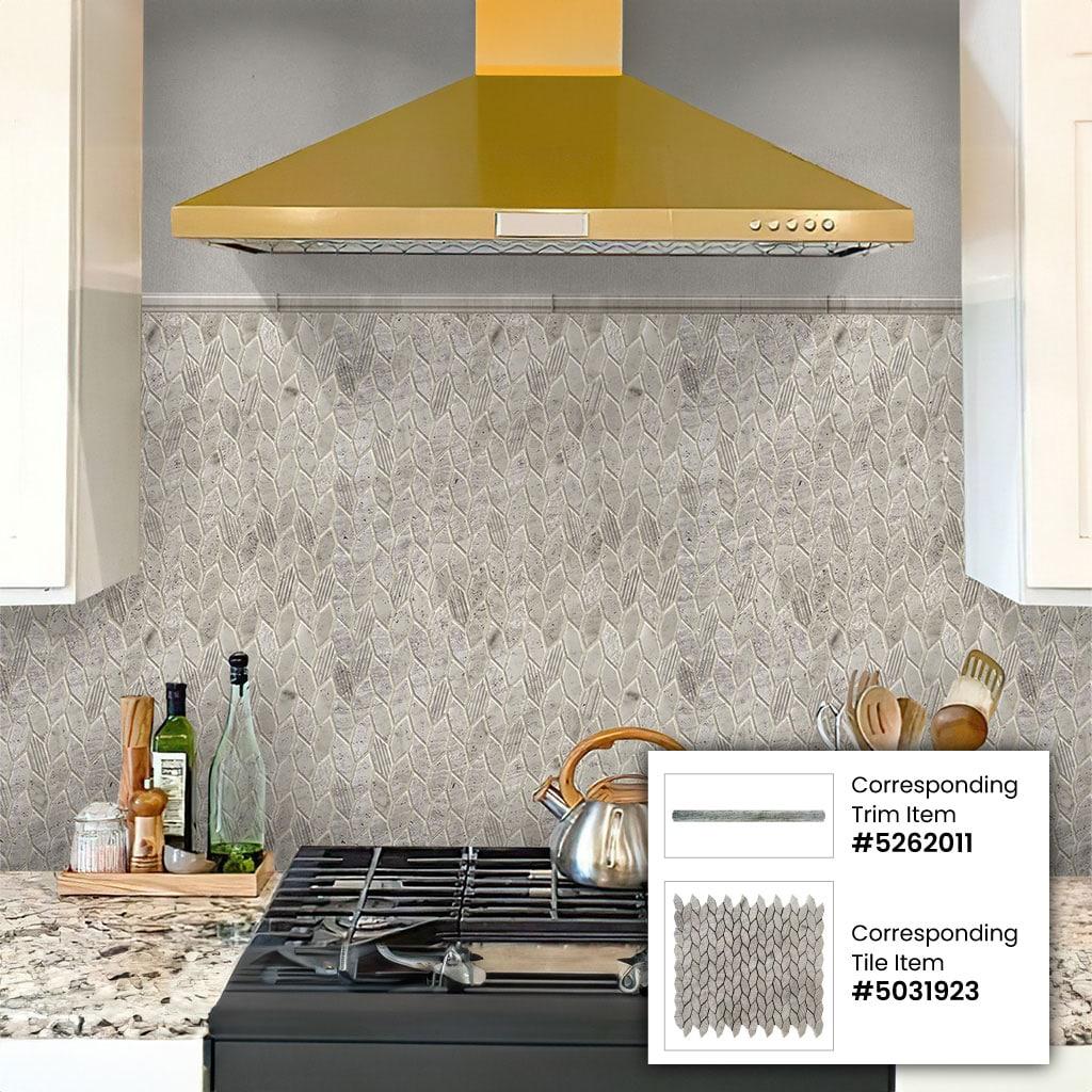 11.8" x 12" Marble Novelty Mosaic Wall & Floor Tile