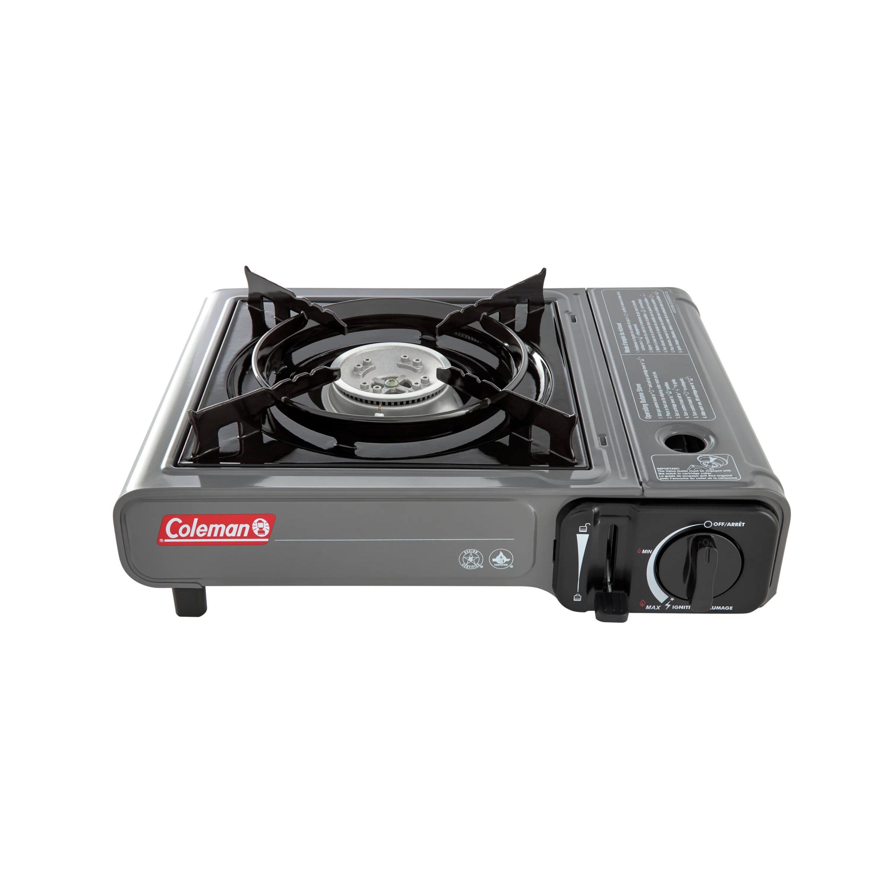 Coleman Tabletop Portable Butane Gas Camping Stove, 1 Burner, Gray