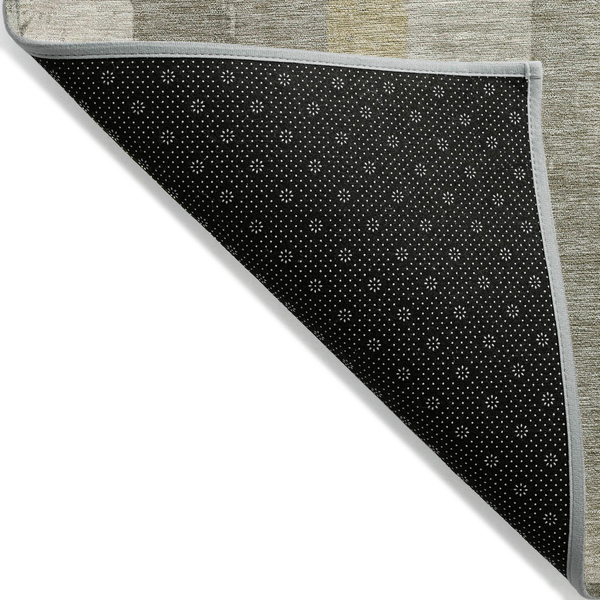 Machine Washable Indoor/Outdoor Cinead ACN1689 Taupe Rug