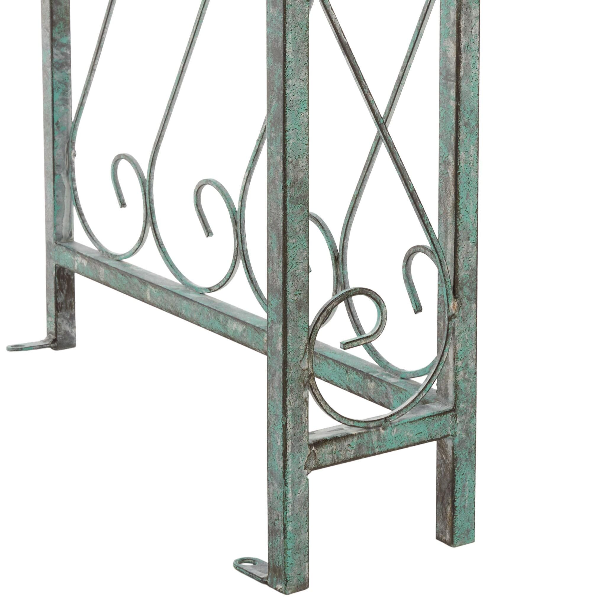 Pagan 48.5'' W x 18.5'' D Iron Arbor in Green