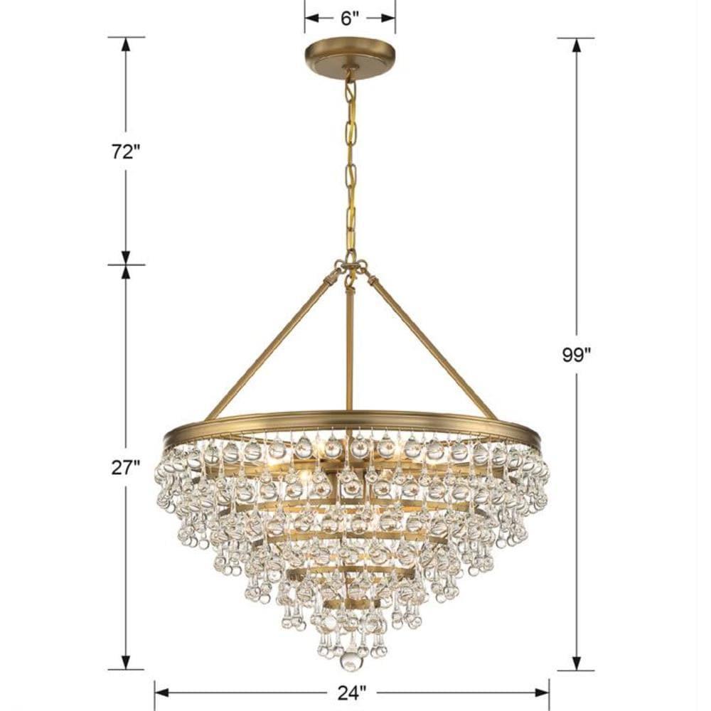Vibrant Gold Crystal Elegance 8-Light Chandelier