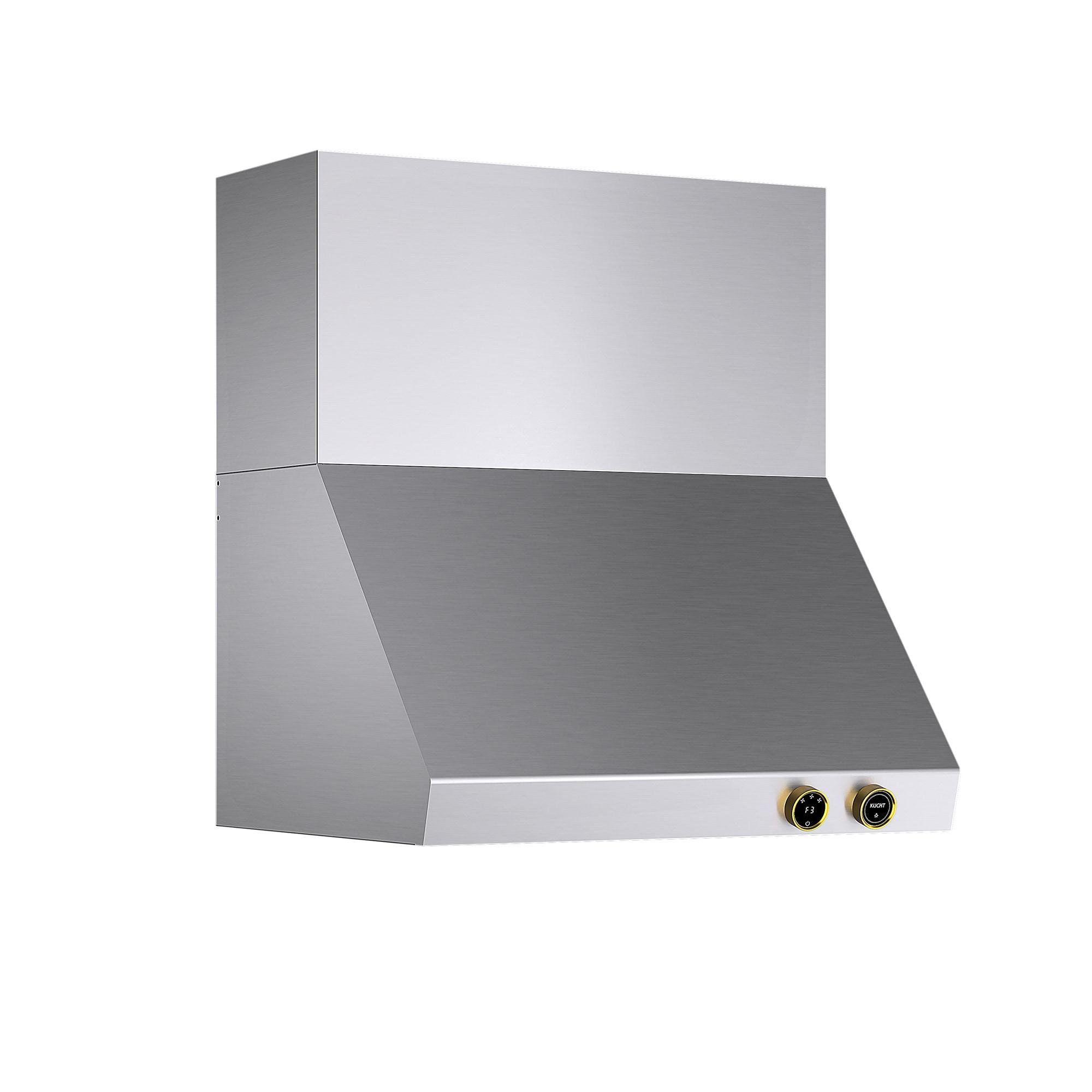 Kucht Kucht 30" Stainless Steel 900 CFM Ducted (Vented) Wall Mounted Required Range Hood with Baffle Filter