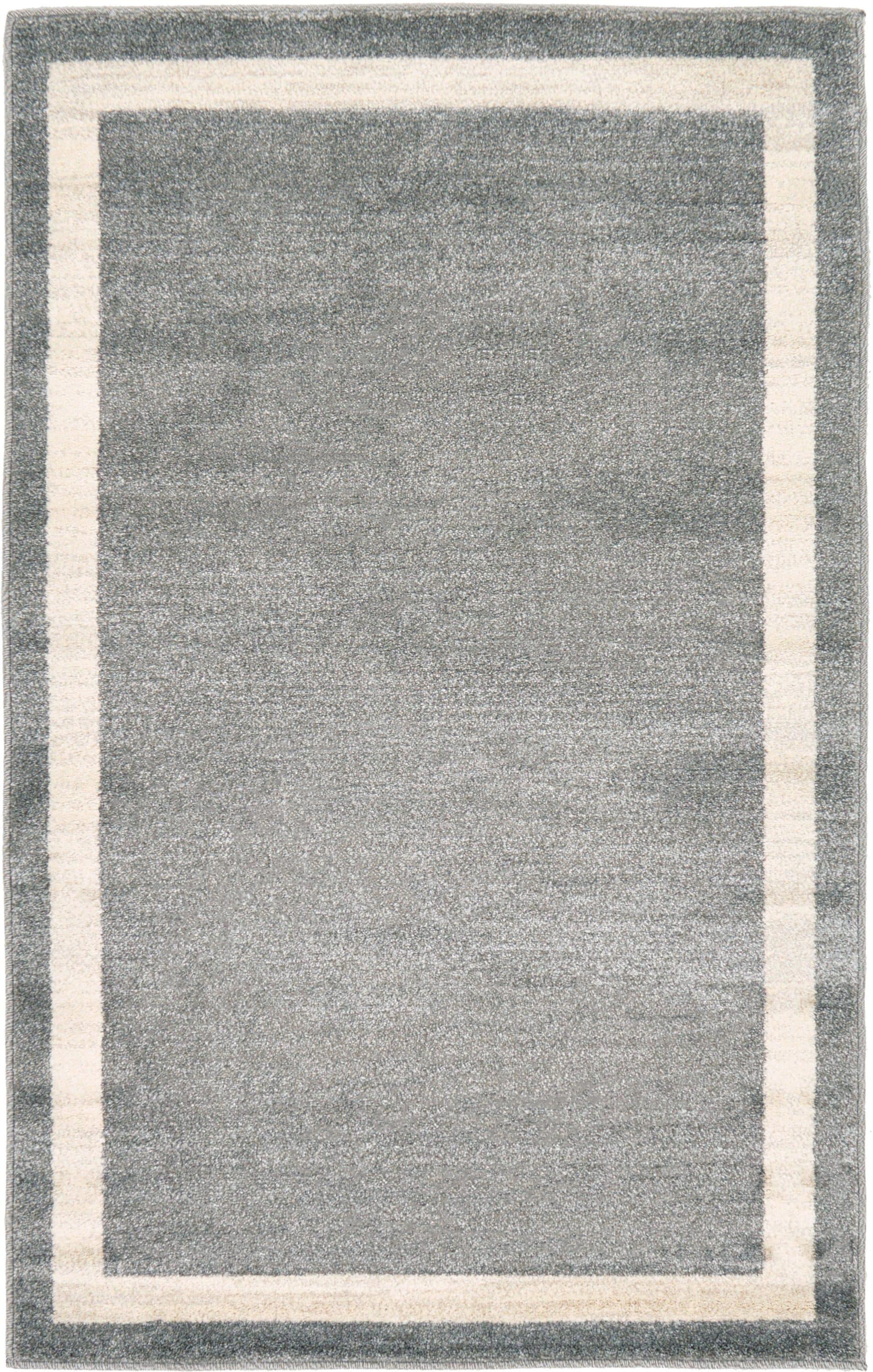 Unique Loom Del Mar Collection Area Rug - Maria (3' 1" x 5' 3" Rectangle Gray/Ivory)