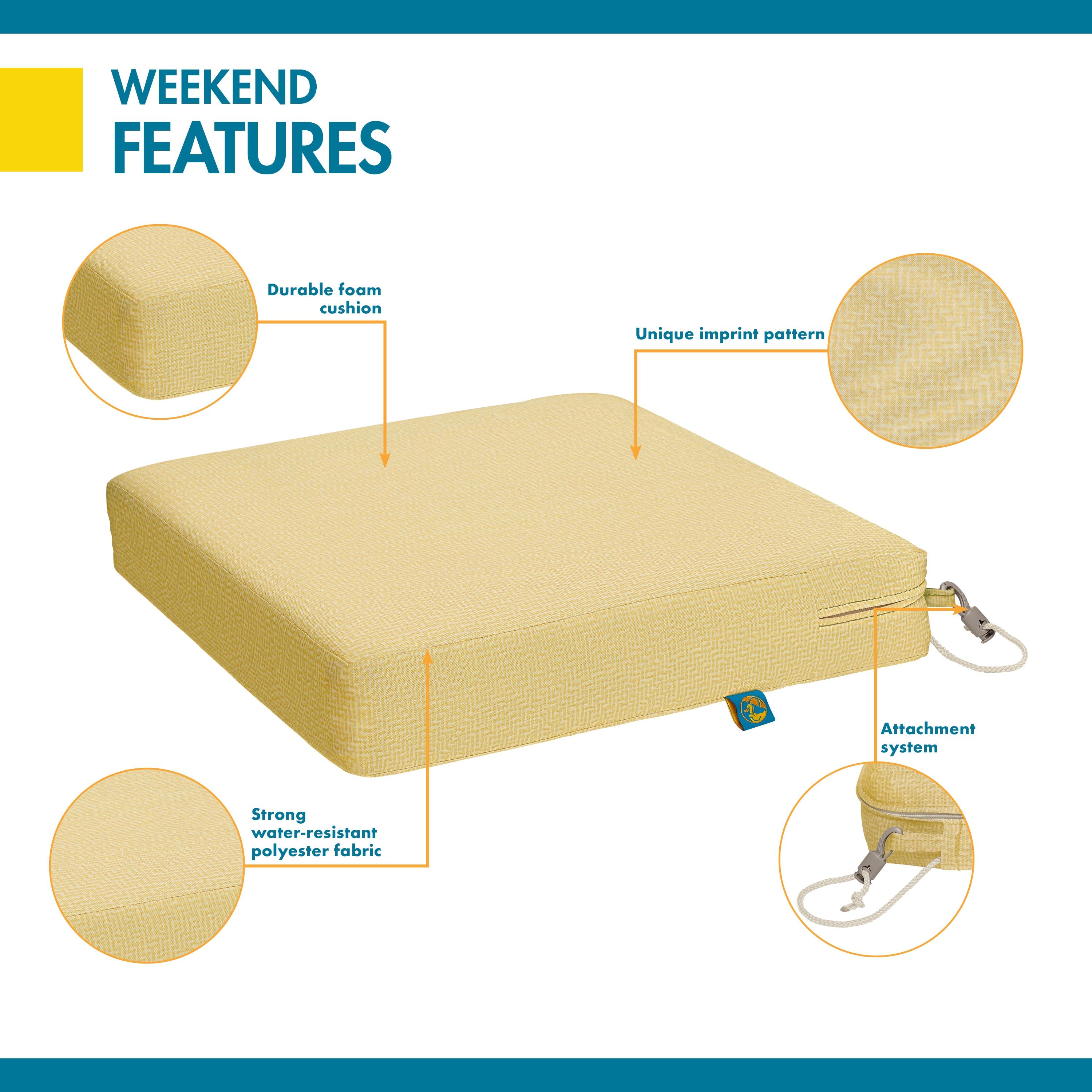 Weekend Outdoor 3'' Dining Chair Seat Cushion