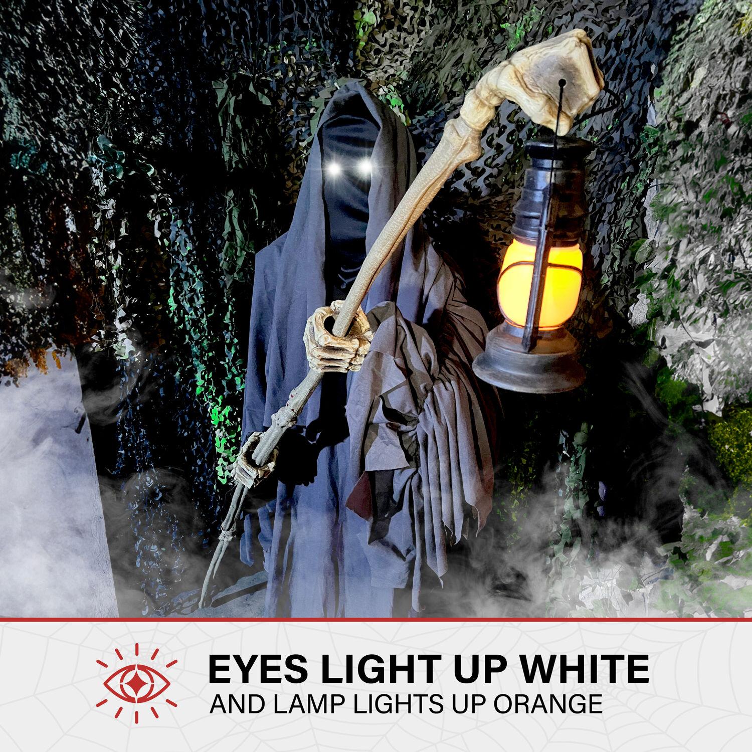 Haunted Hill Farm 6-Ft. Tall Motion-Activated Ghostly Guide Premium Talking Halloween Animatronic & Reviews | Wayfair