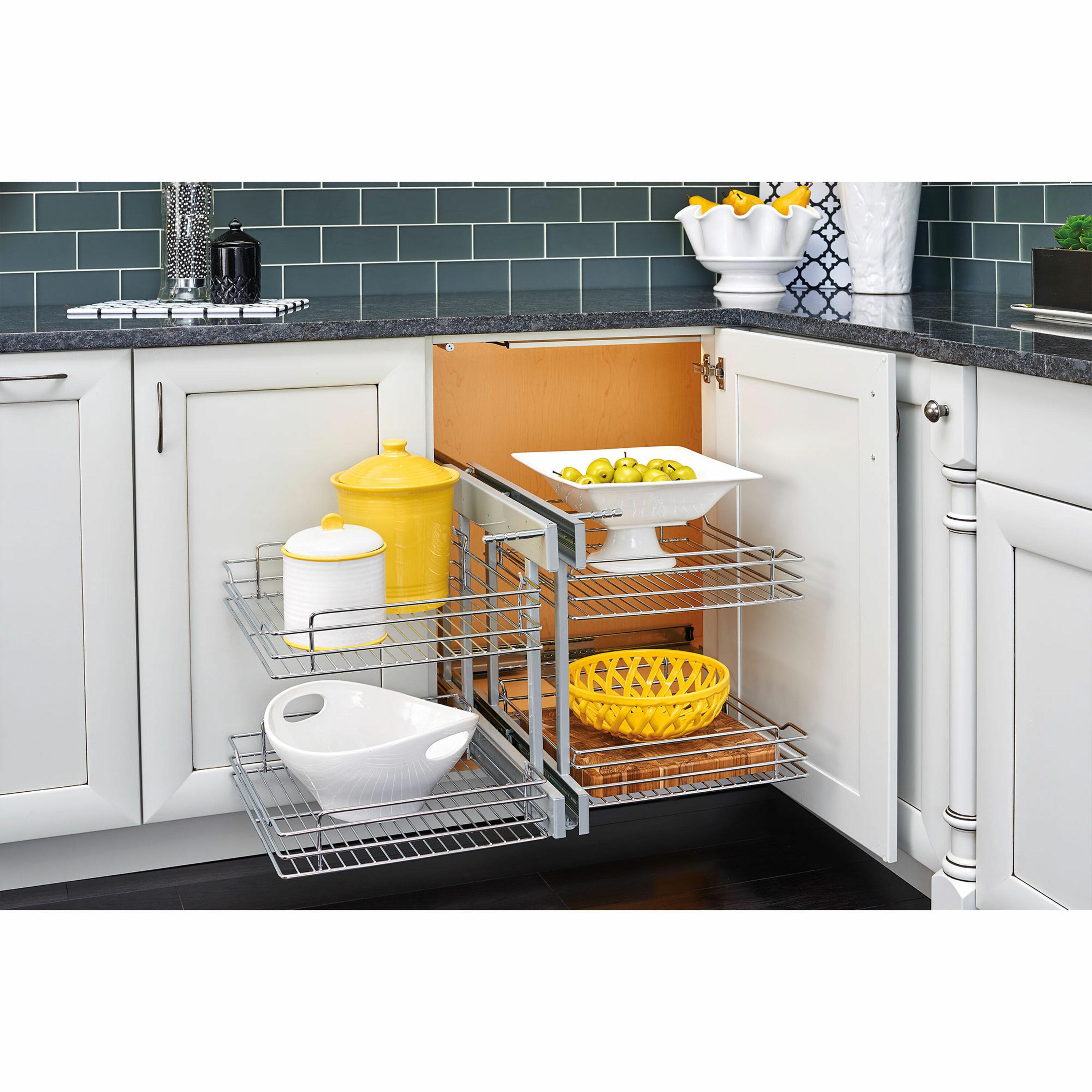 Rev-A-Shelf Rev-A-Shelf Blind Corner Kitchen Cabinet Organizer w/ Soft Close
