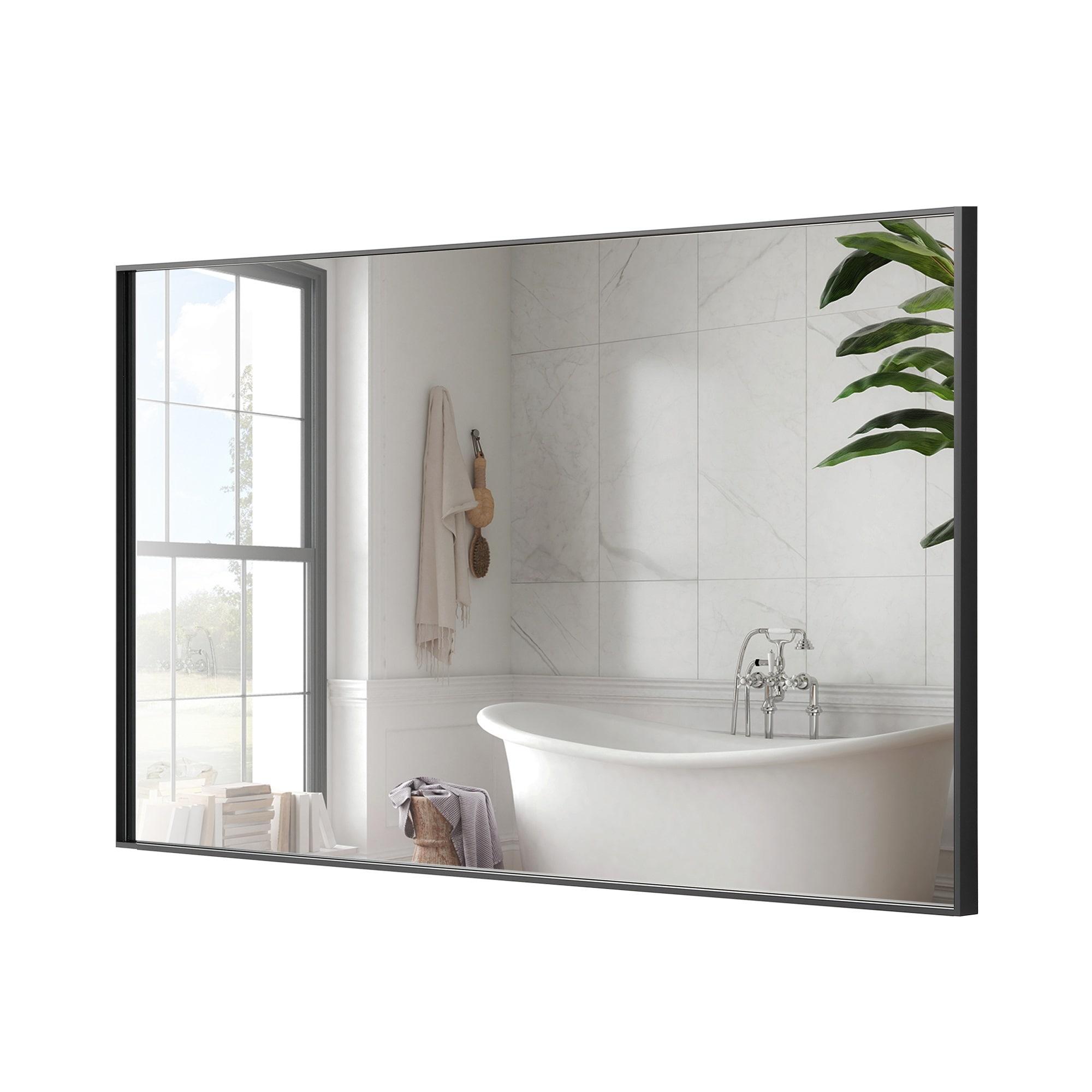 Ledel Modern & Contemporary Rectangle Bathroom Vanity Mirror Metal Framed Wall Mirror