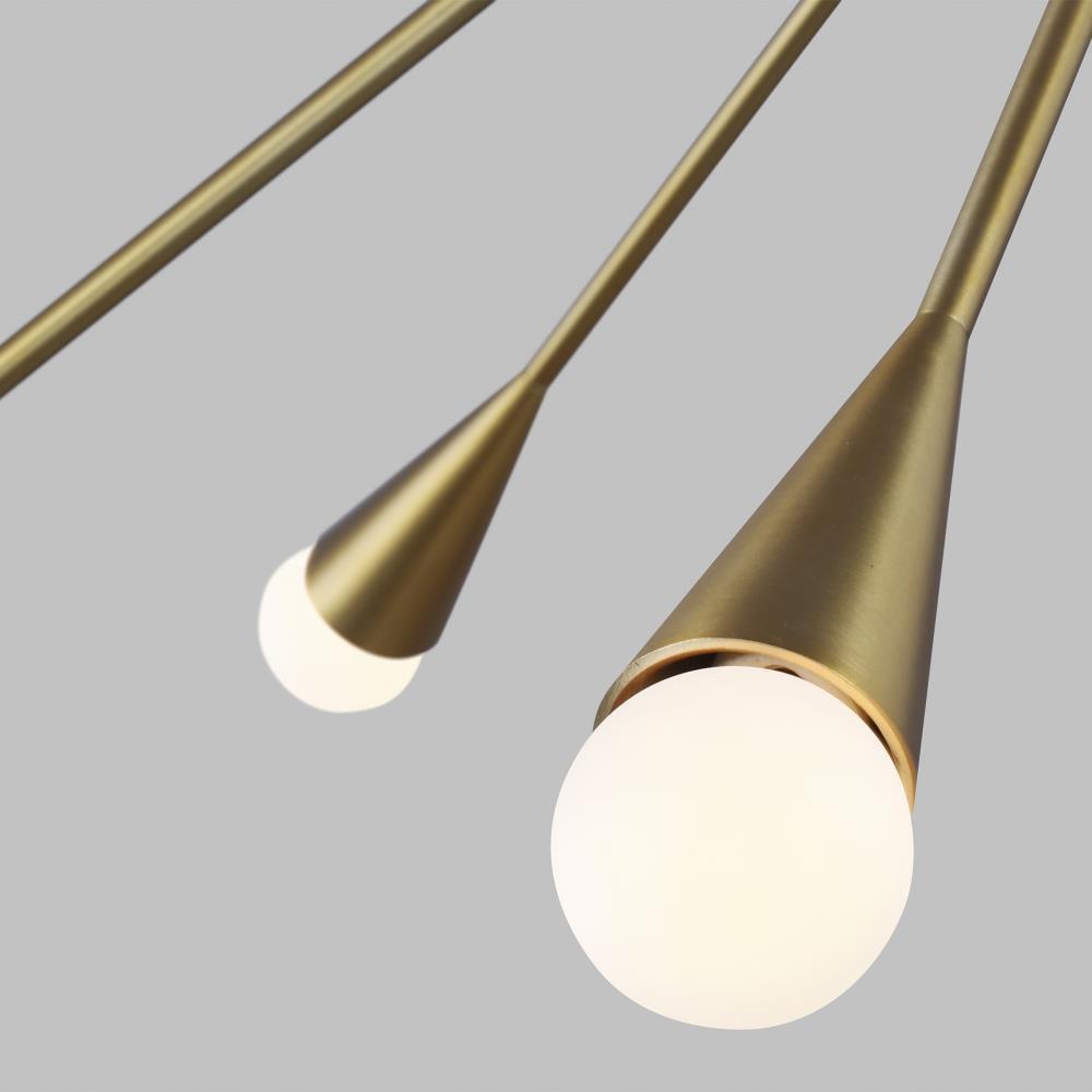 Burnished Brass 12-Light Sputnik Chandelier