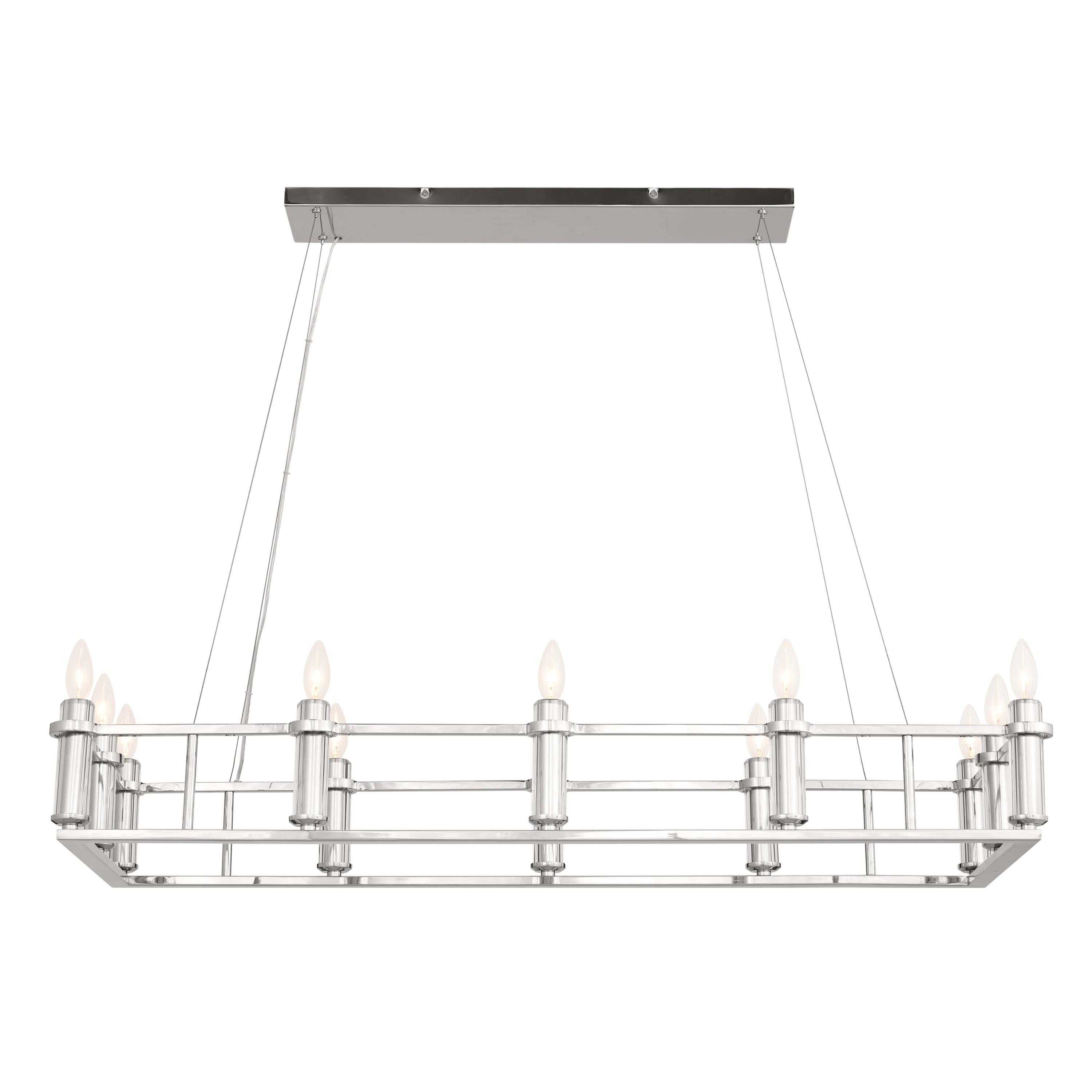 Kichler Lighting Rosalind 12 - Light Chandelier in  Polished Nickel