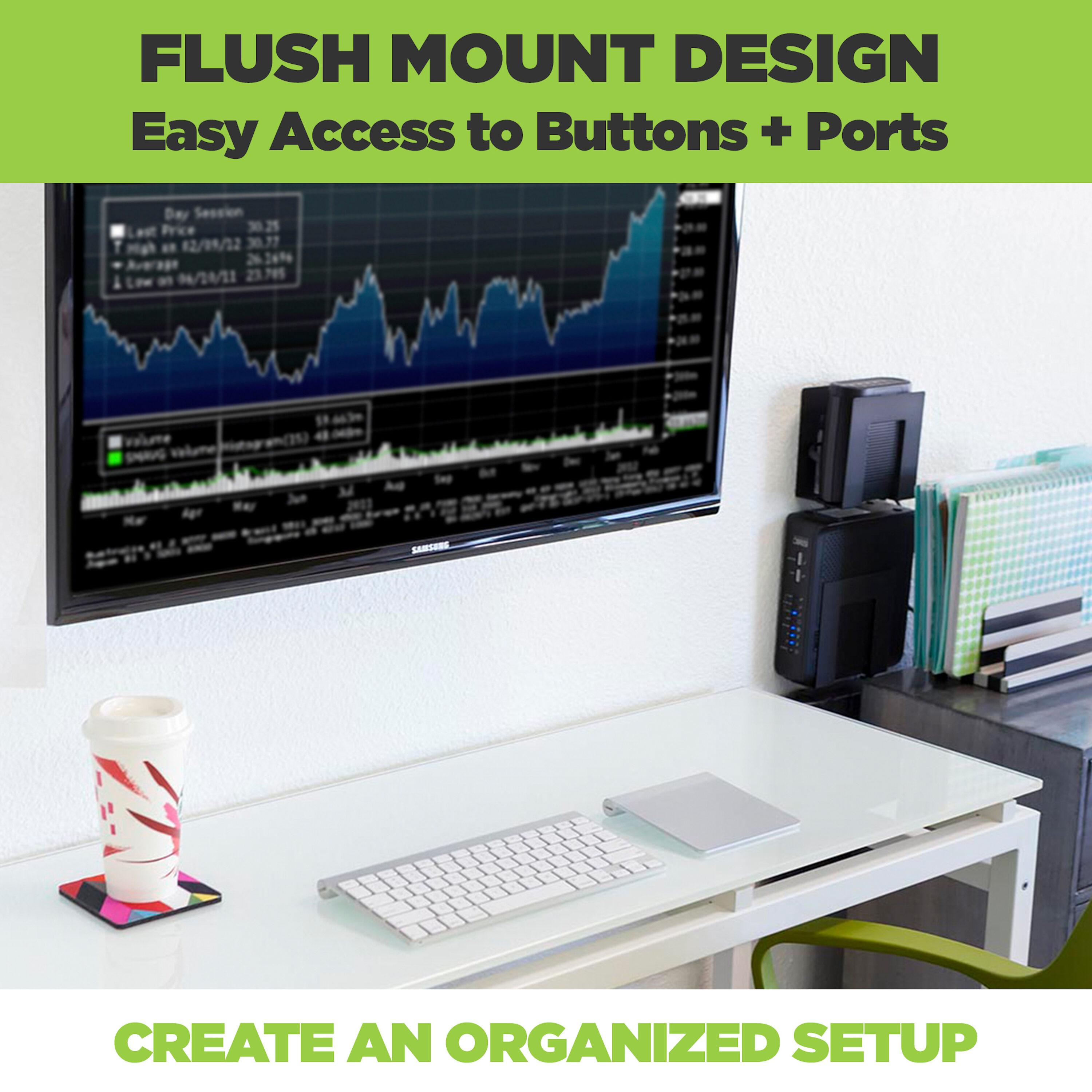 HIDEit Mounts HIDEit Uni-S | Adjustable Small Electronics, Cable Box Mount + Small Computer Mount