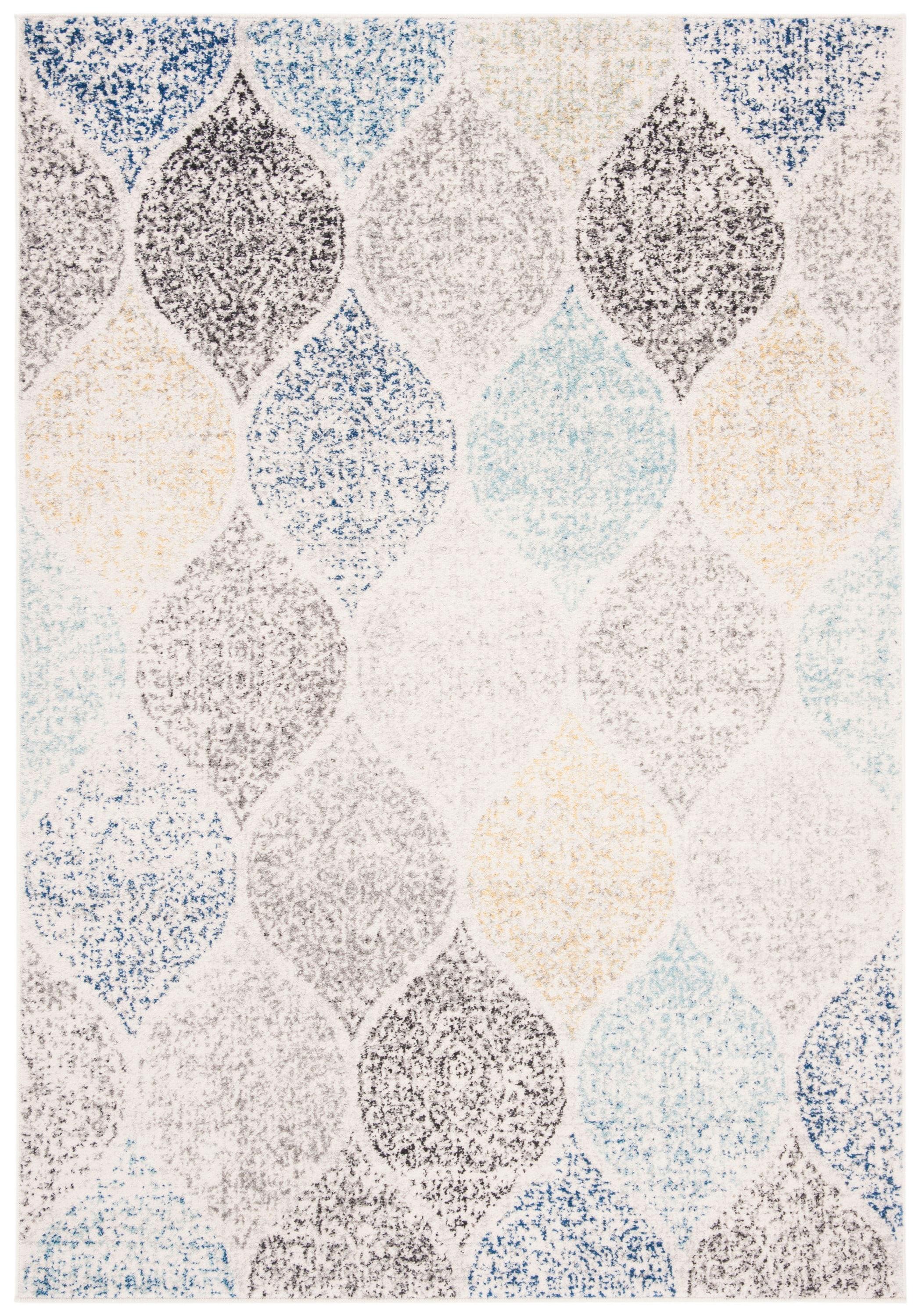 Madison MAD604 Power Loomed Area Rug - Ivory/Blue - 6'7"x9'2" - Safavieh.