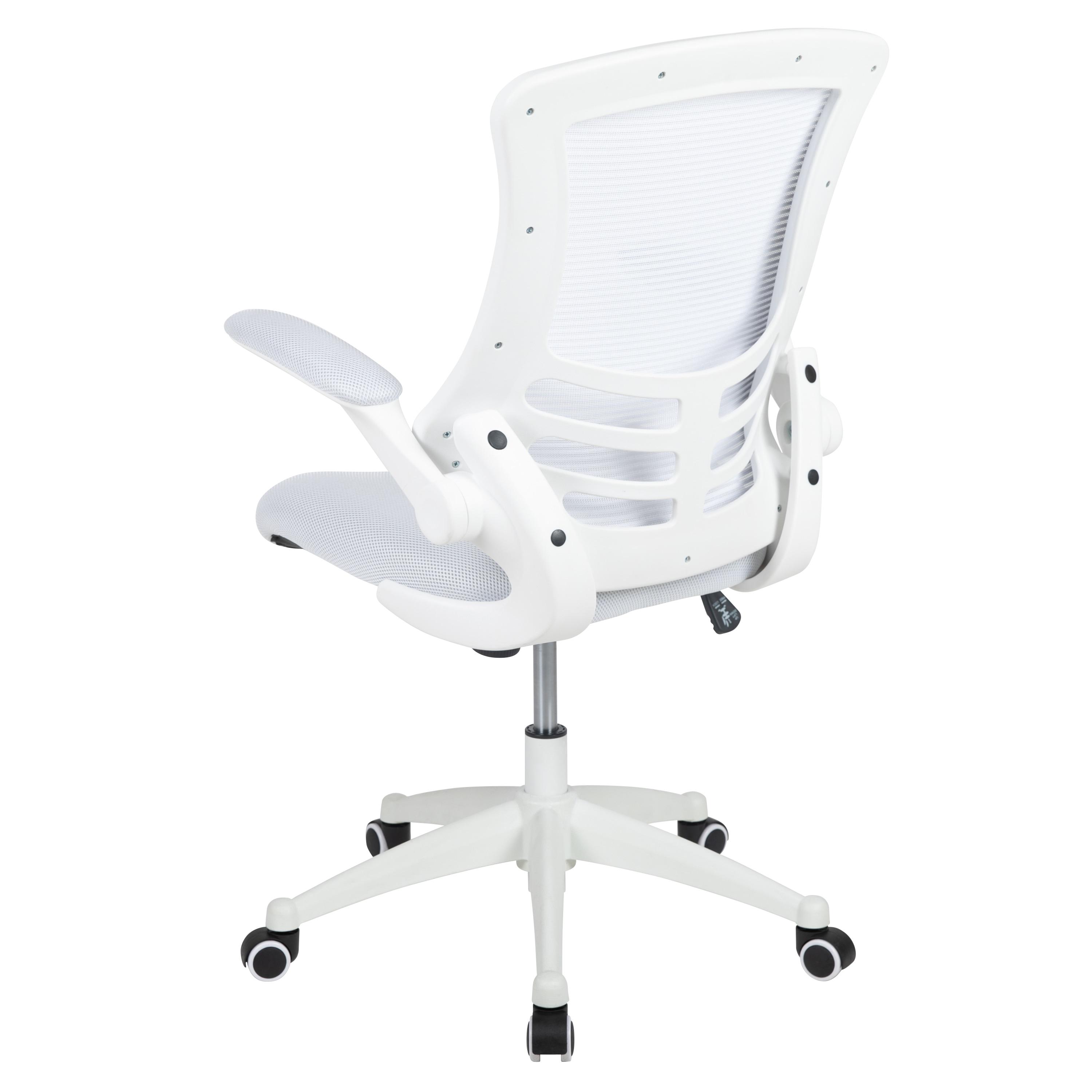 Jayetta Mid-Back Mesh Swivel Ergonomic Office Chair with Flip-Up Arms by Flash Furniture