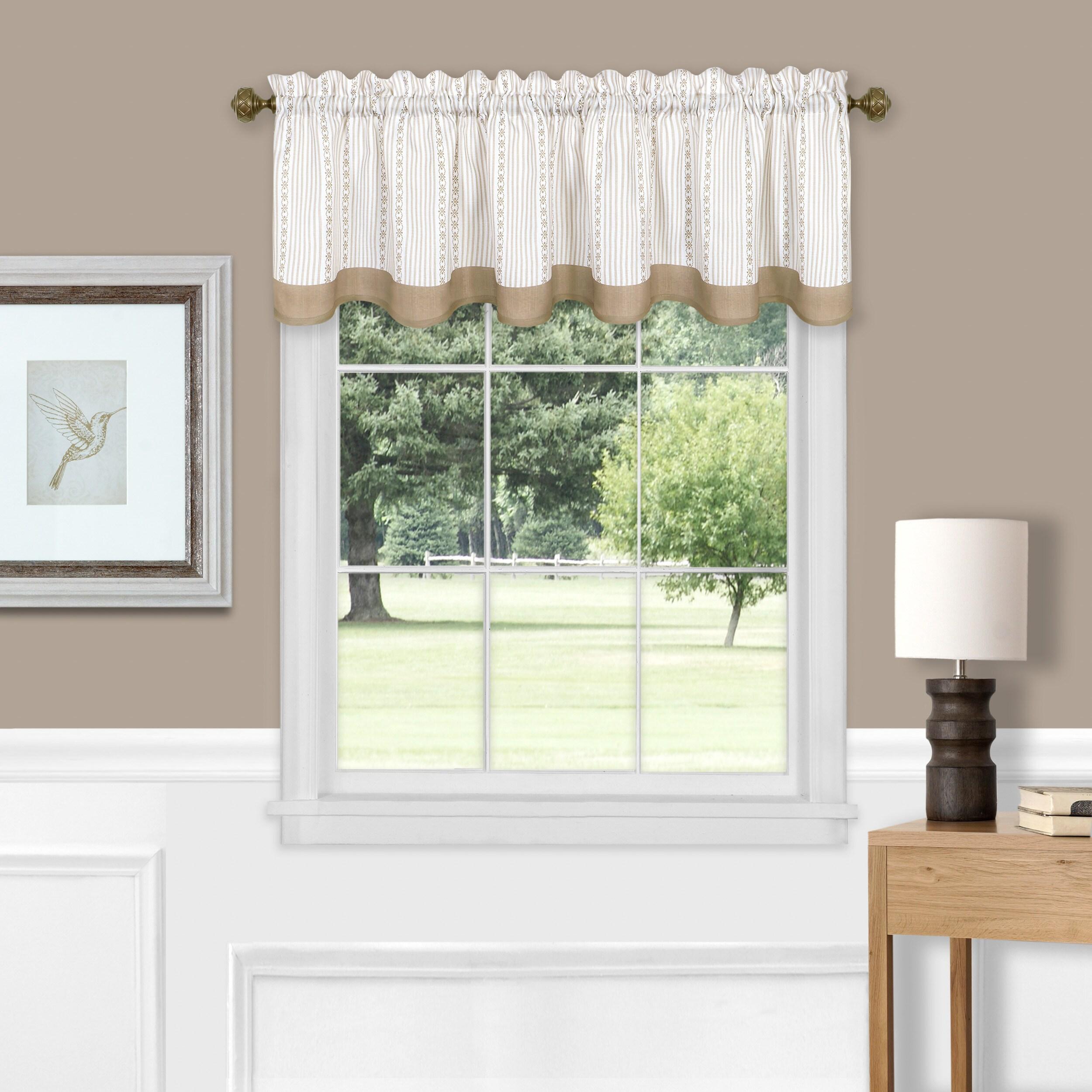 Achim Westport Window Curtain Valance - 58x14 - Taupe