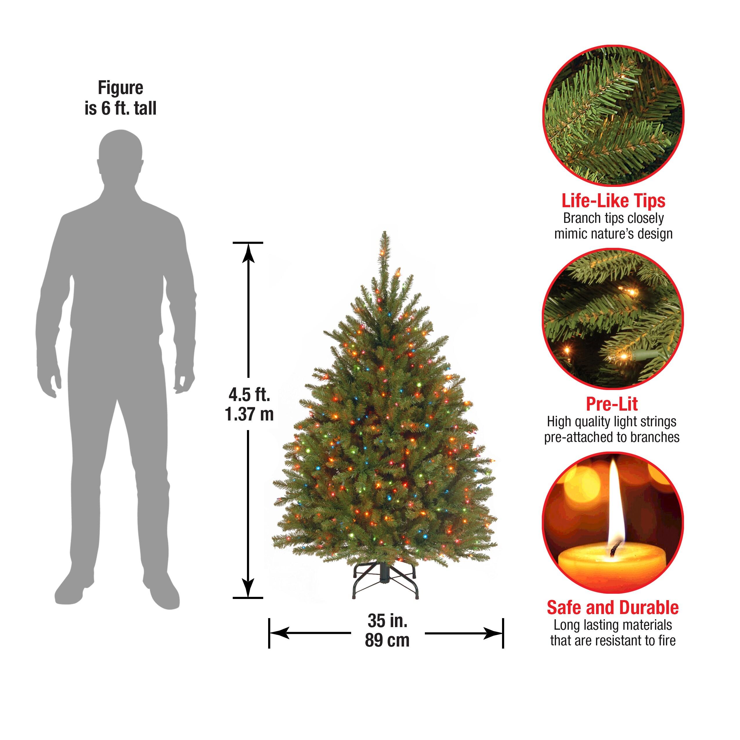 The Holiday Aisle® Dunhill Fir Tree with Multicolor Lights