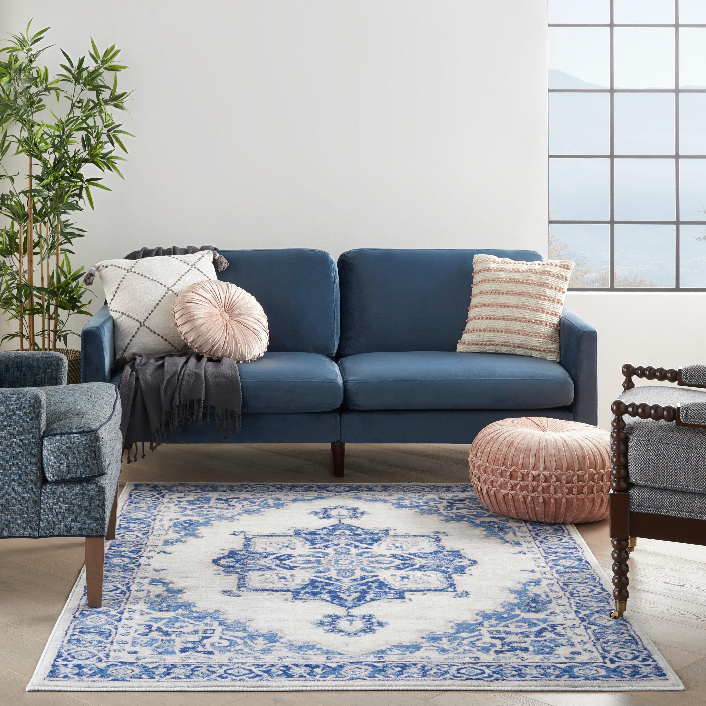Nourison Whimsicle WHS03 Indoor only Area Rug - Ivory Blue 4' x 6'