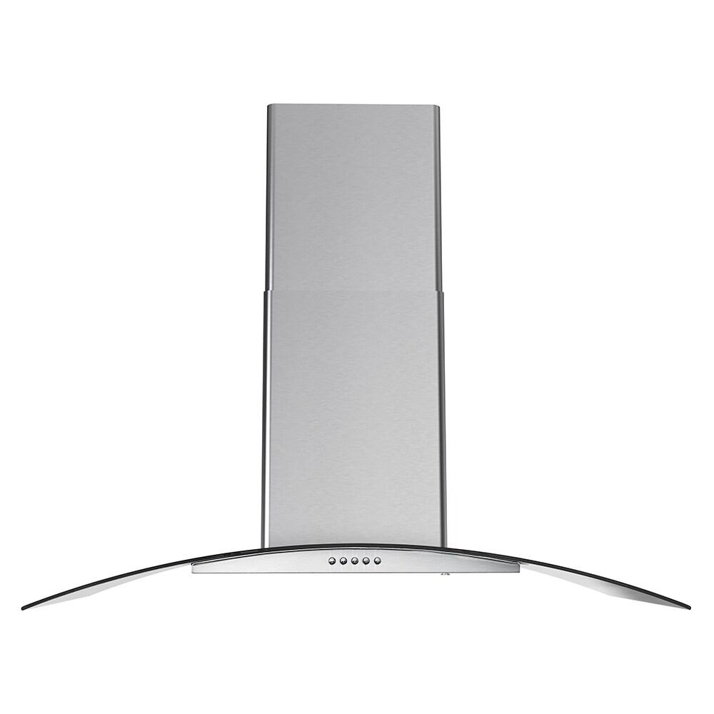 Streamline Largo 36" 220 Cubic Feet Per Minute Ductless Wall Mount Range Hood with Baffle Filter and Light Included