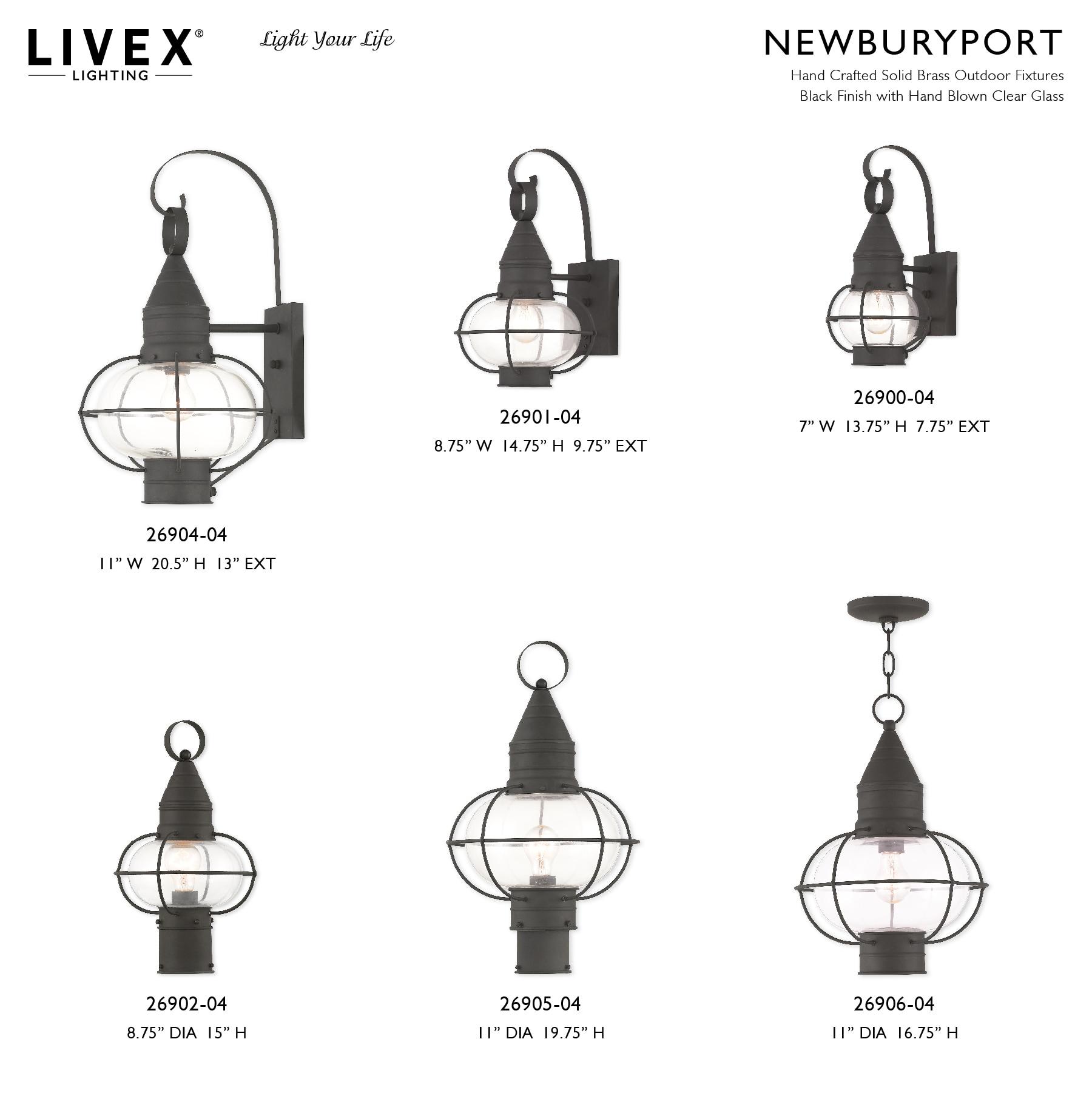 Livex Lighting Newburyport 1 - Light Pendant in  Black