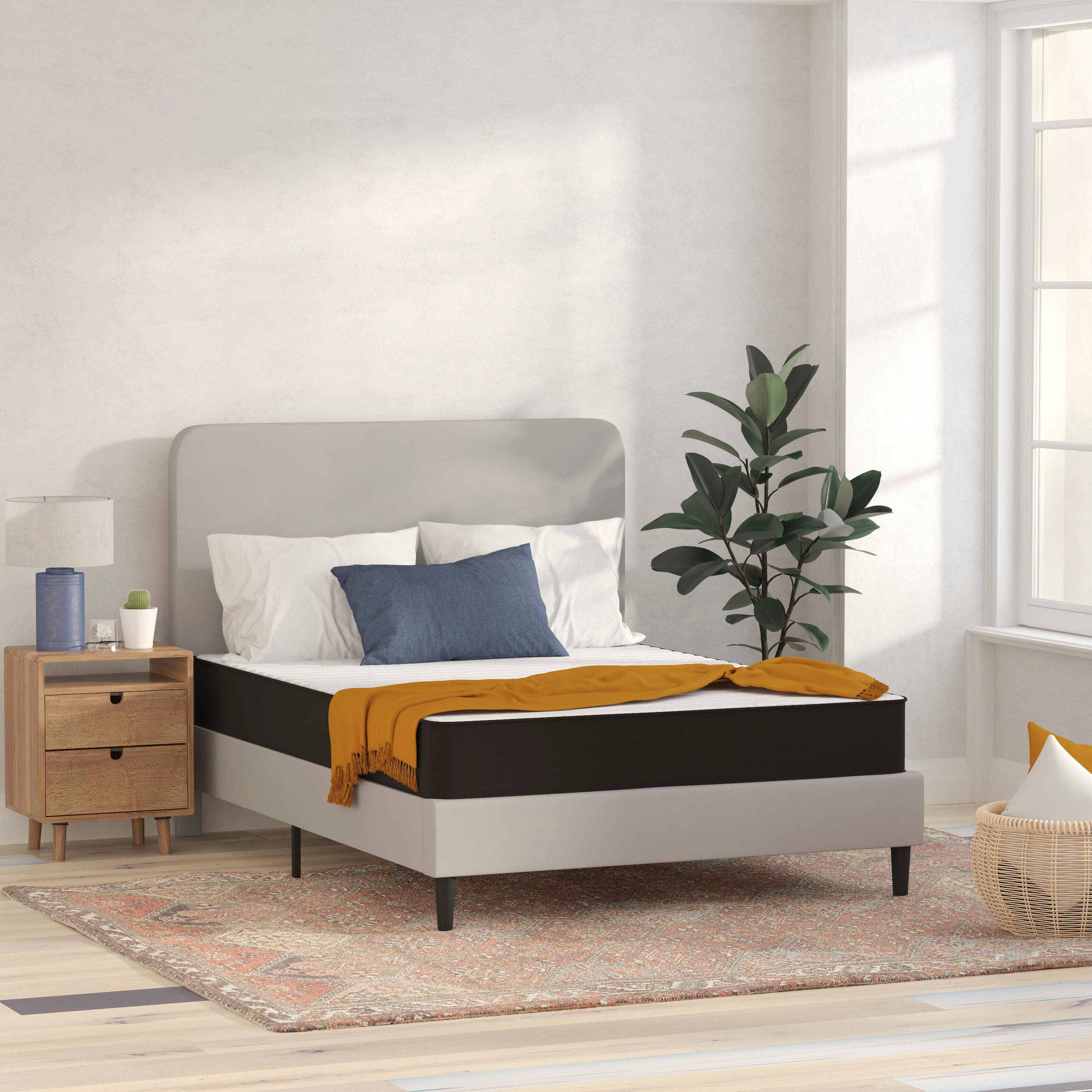 Flash Furniture Capri Comfortable Sleep 8 Inch CertiPUR-US Certified Foam and Innerspring Hybrid Mattress, Full Mattress in a Box