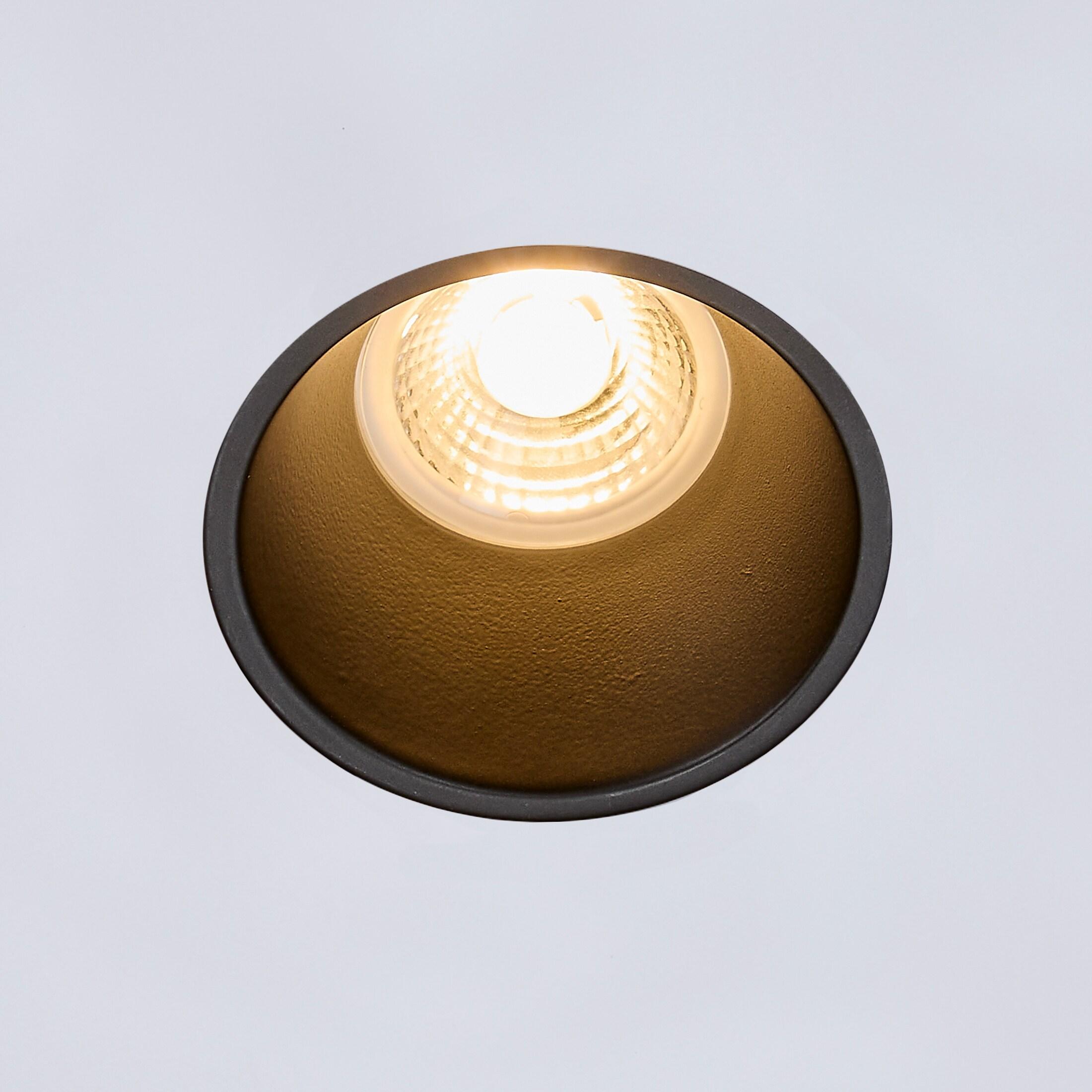 Maxxima 2 in. Trimless Slim Round Recessed Anti-Glare LED Downlight, Black, Canless IC Rated, 600 Lumens, 5 CCT 2700K-5000K
