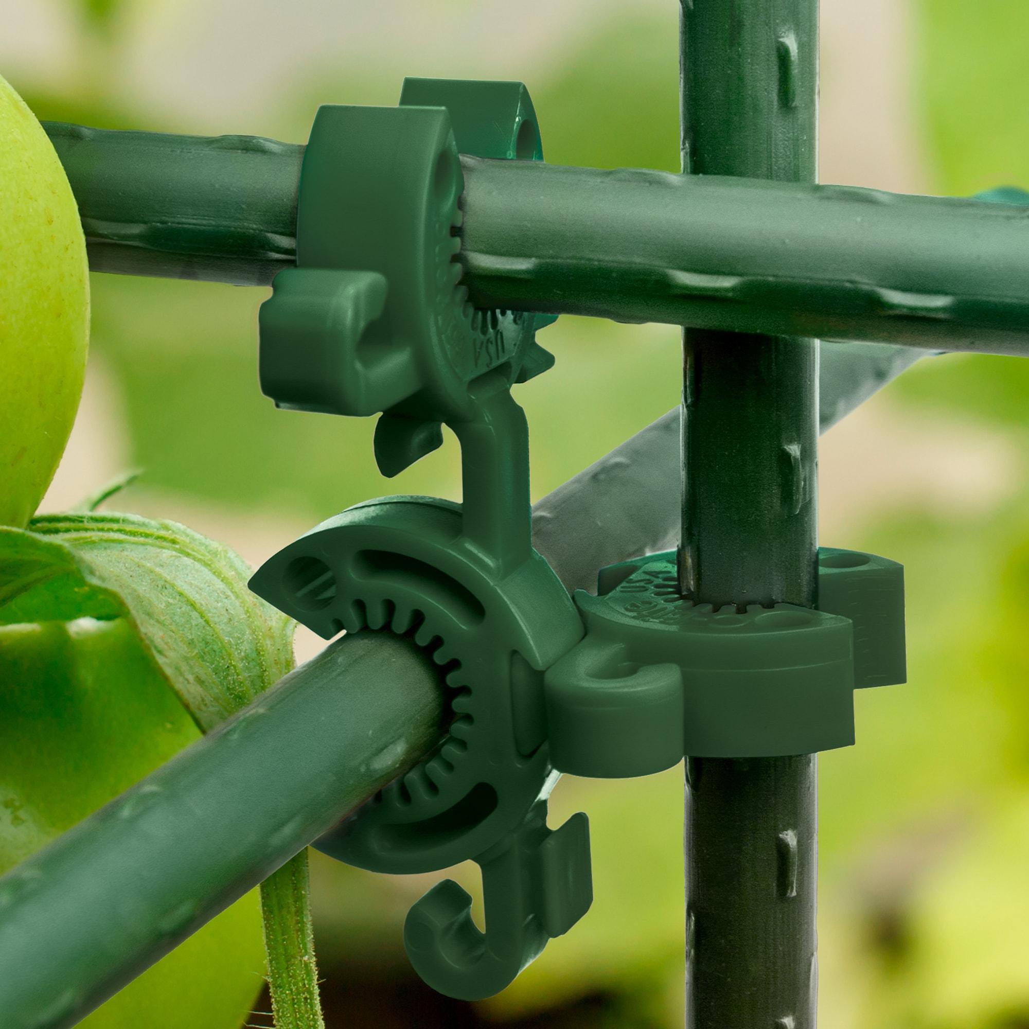 C-Bite 5-Foot Plant Support Kit | All You Need to Build A Cage, Trellis, Fence (Incognito Green)