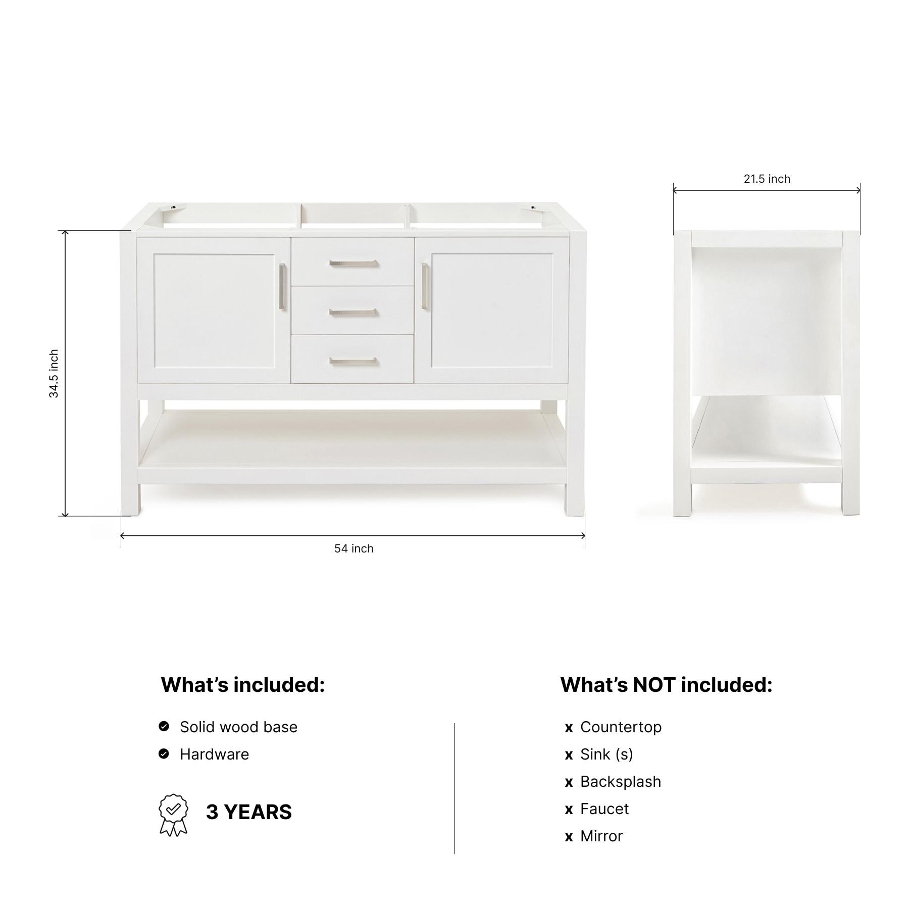 Ariel Bath Bayhill 54" Single Bathroom Vanity Base Only | Perigold