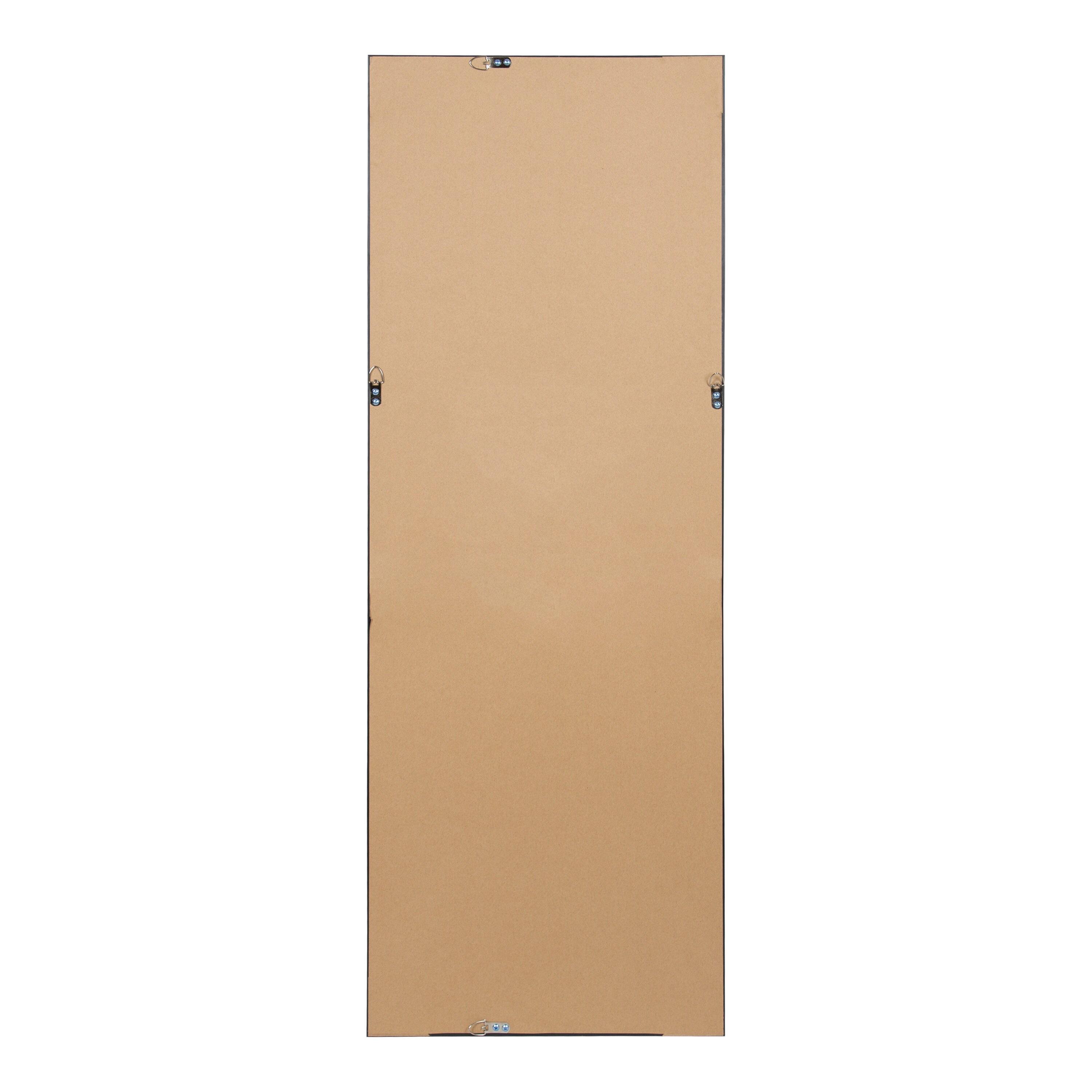17.5" x 49.5" Calter Full Length Wall Mirror Black - Kate and Laurel