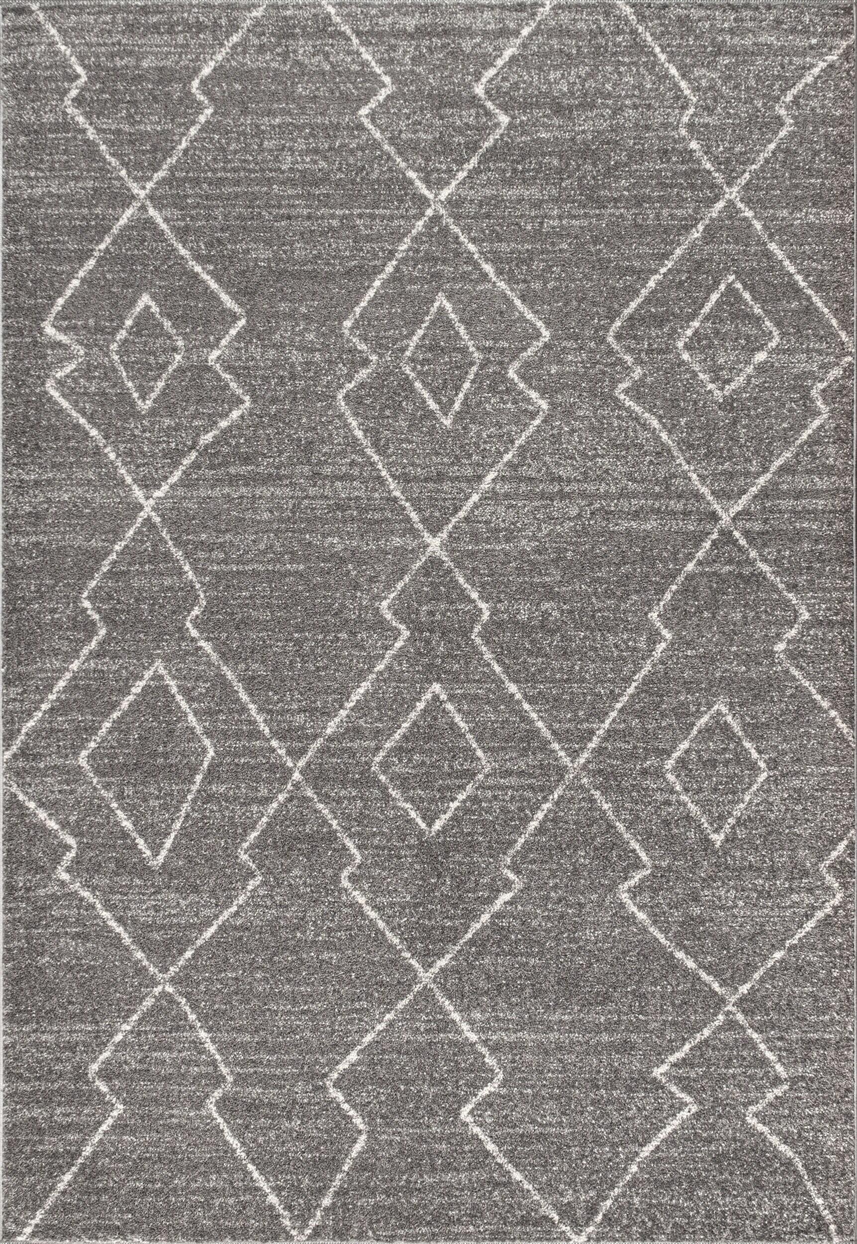 3'x5' Alia Moroccan Beni Souk Area Rug, Gray/Cream - JONATHAN Y