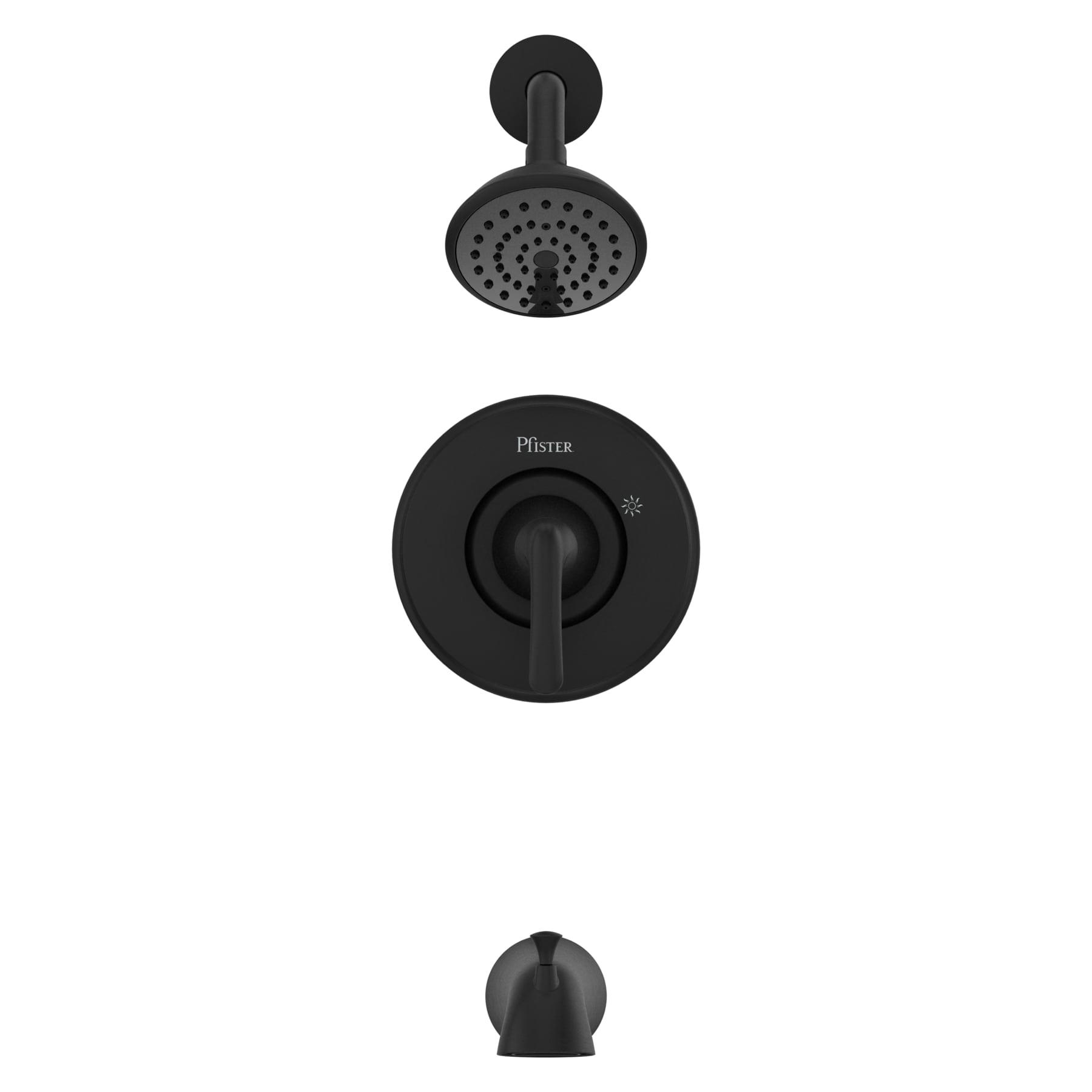 Pfister Willa Tub & Shower Trim Kit, Valve and Cartridge Included, 1-Handle, Spot Defense Matte Black Finish, 8P8WS2MALSSDB