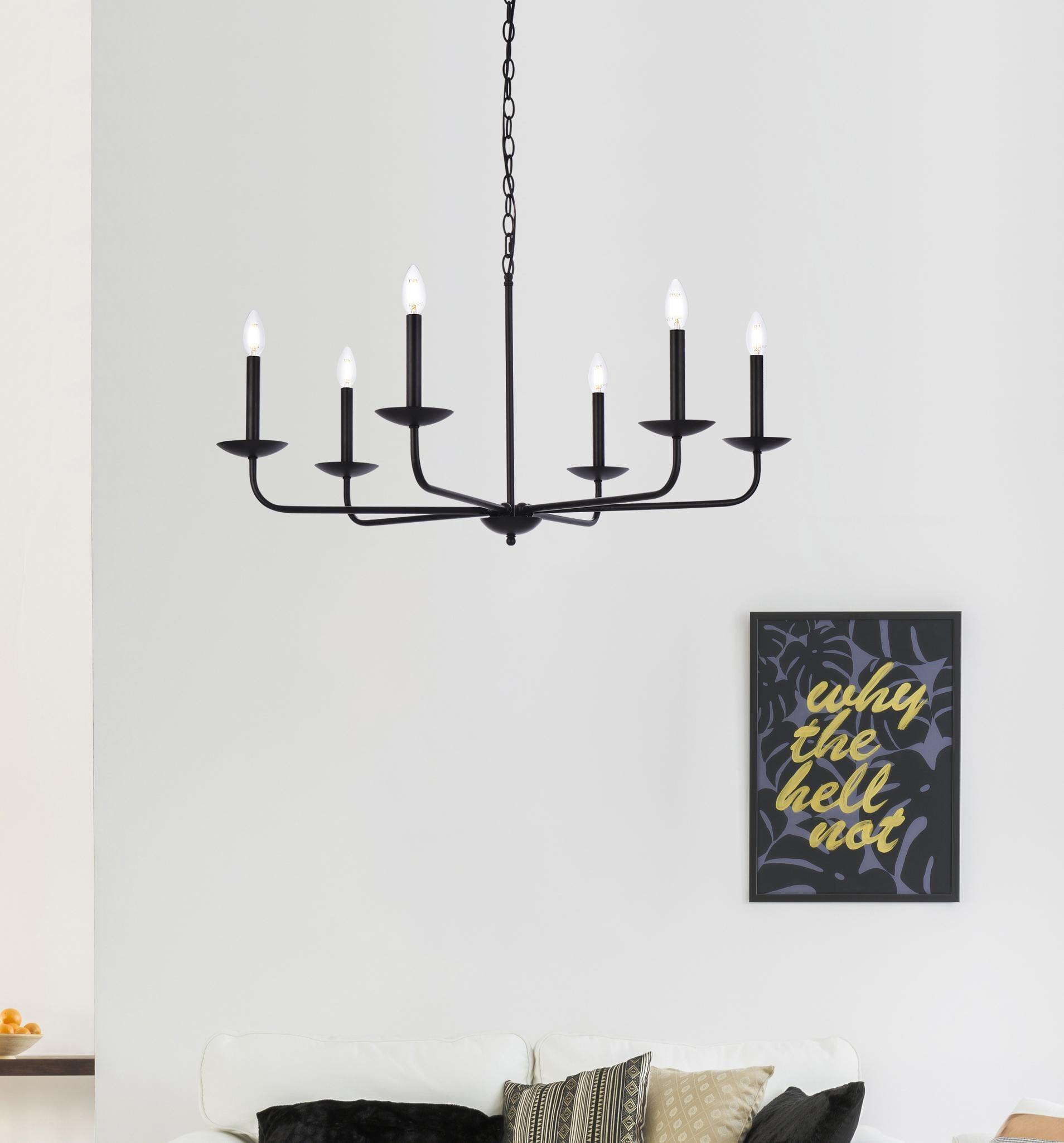 Elegant Lighting Cohen 36 inch pendant in black
