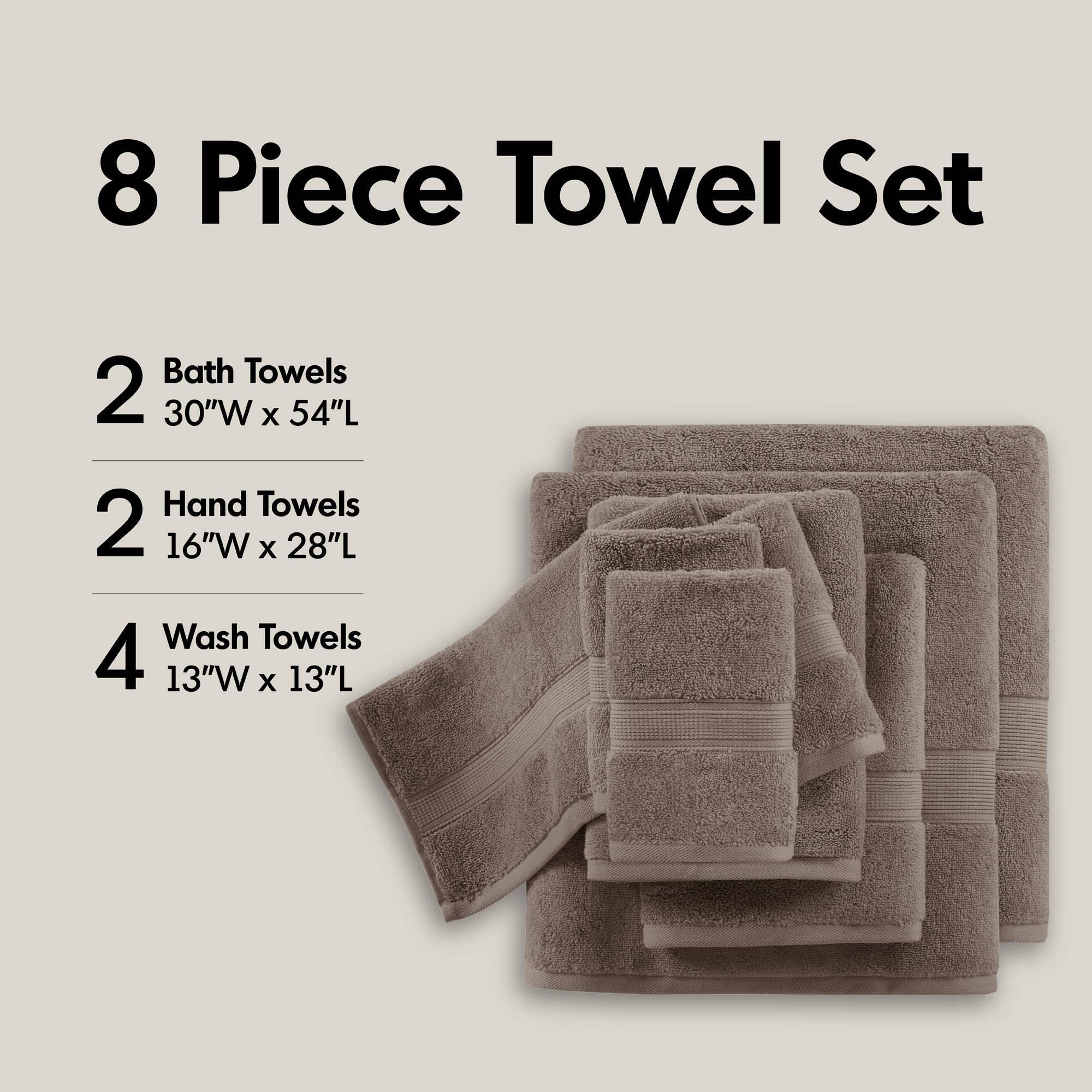 Madison Park Signature 800GSM Ultra-Soft 100% Cotton Absorbent Towel Set