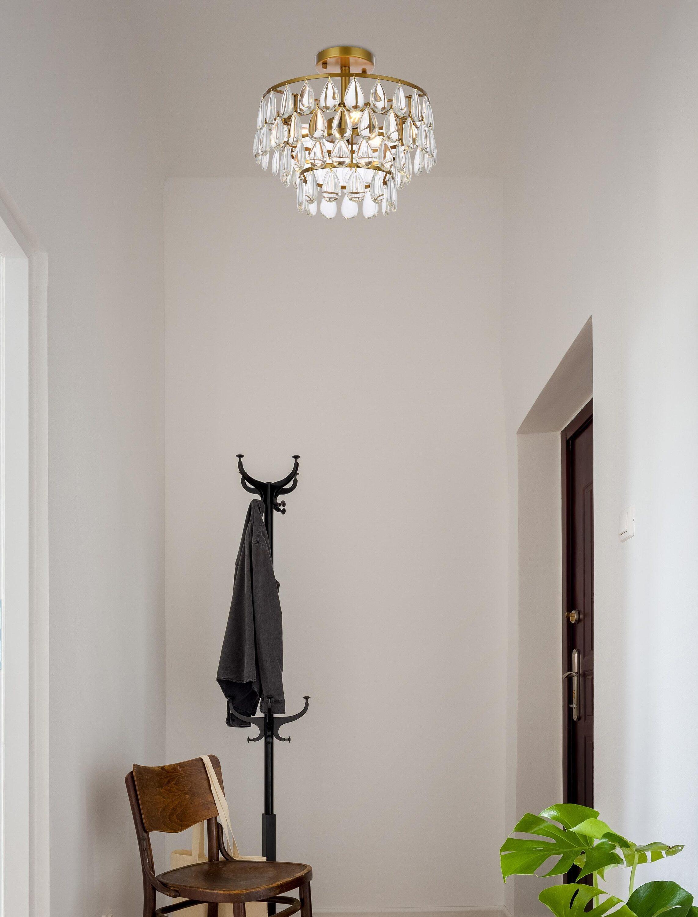 Elegant Lighting Mila 14 inch flush mount in brass