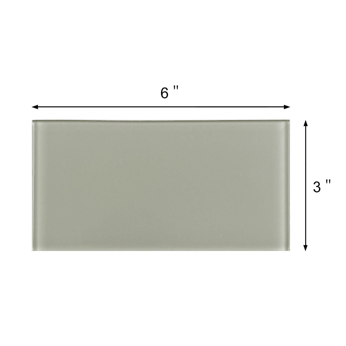 3'' W x 6'' L Glass Peel and Stick Subway Tile