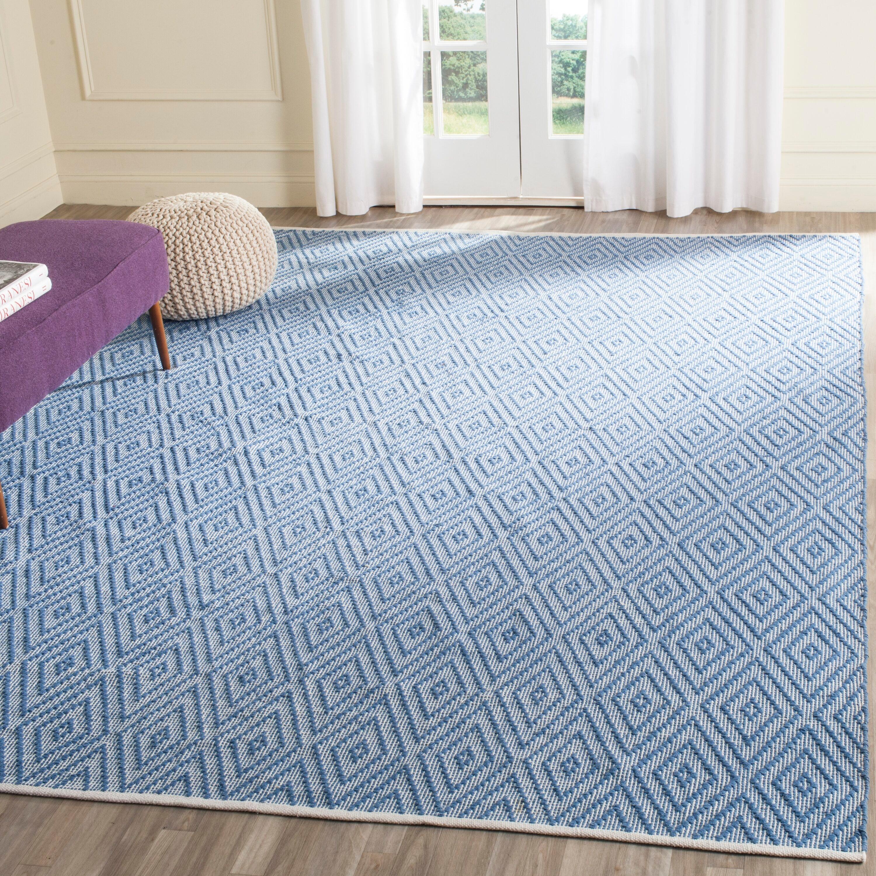 Montauk MTK811 Hand Woven Area Rug - Blue/Ivory - 5'x8' - Safavieh.