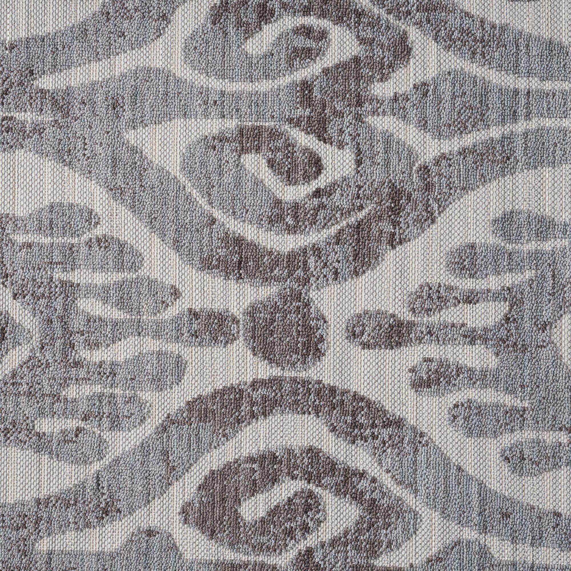 5 x 7 ft. Blue & Gray Damask Indoor & Outdoor Rectangle Area Rug - Blue and Gray - 5 x 7 ft.