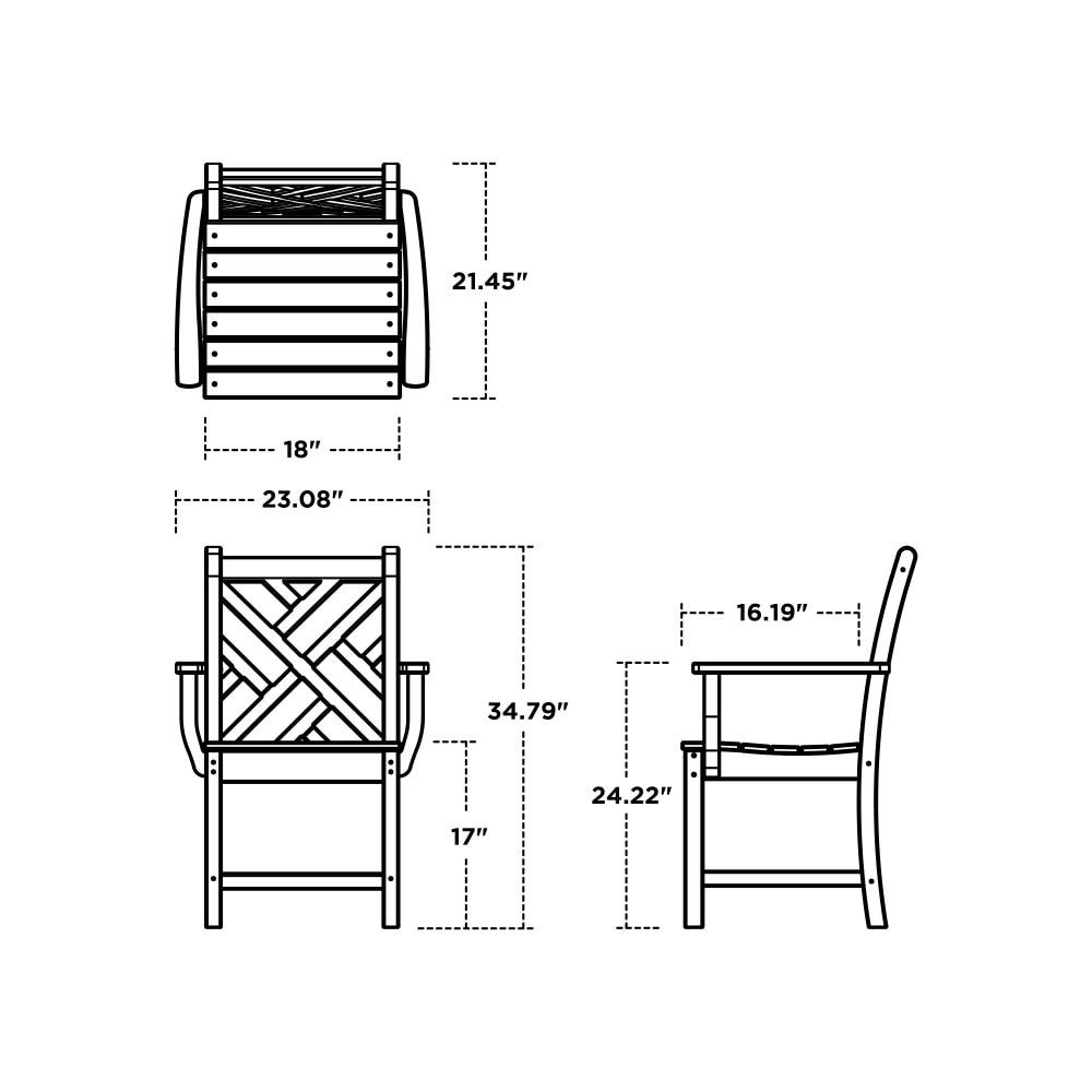 Chippendale 7-Piece Farmhouse Trestle Dining Set